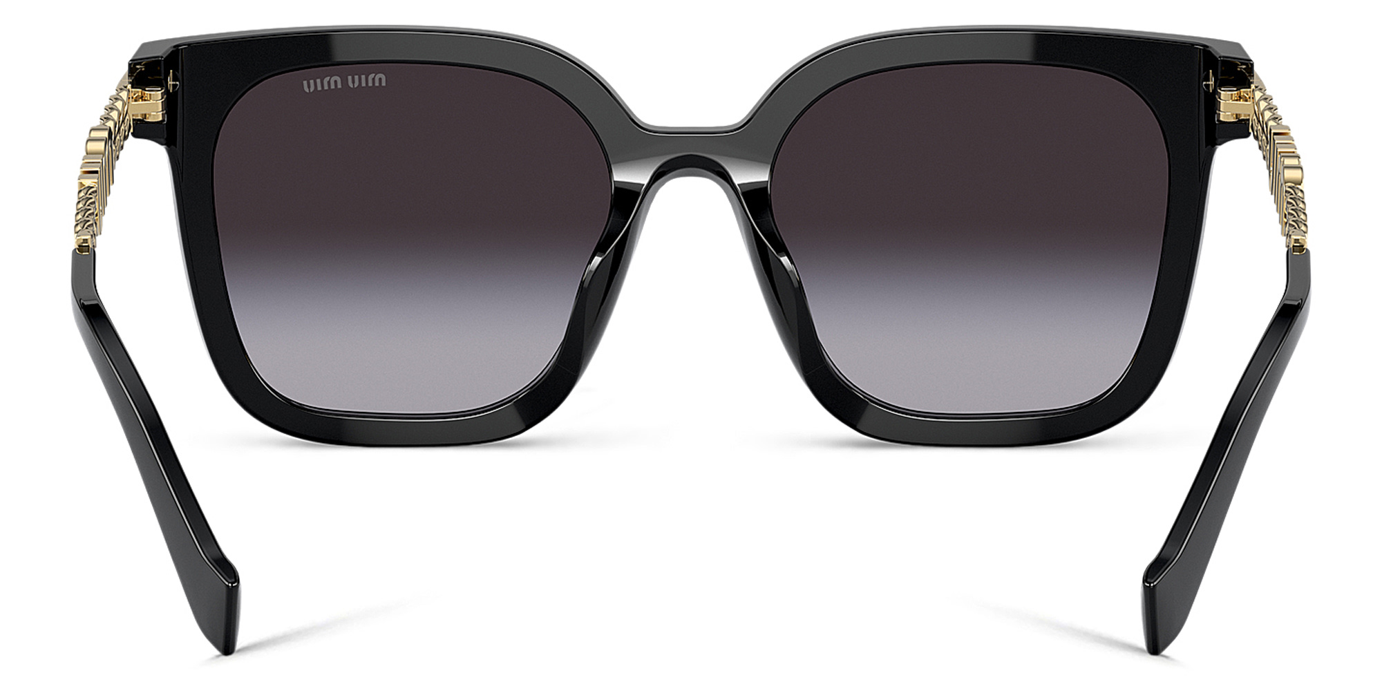 Shop MIU MIU Pillow Sunglasses in Black online.