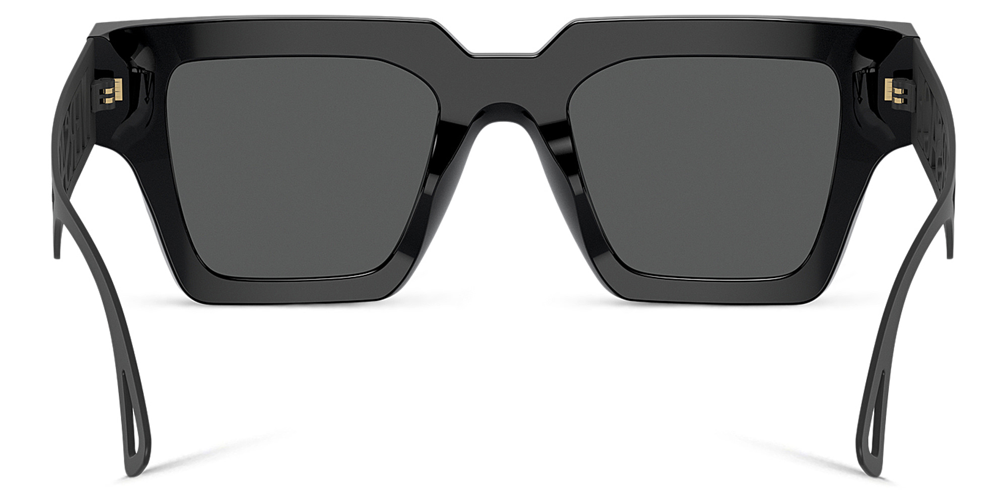 Shop VERSACE Square Sunglasses in Black online.