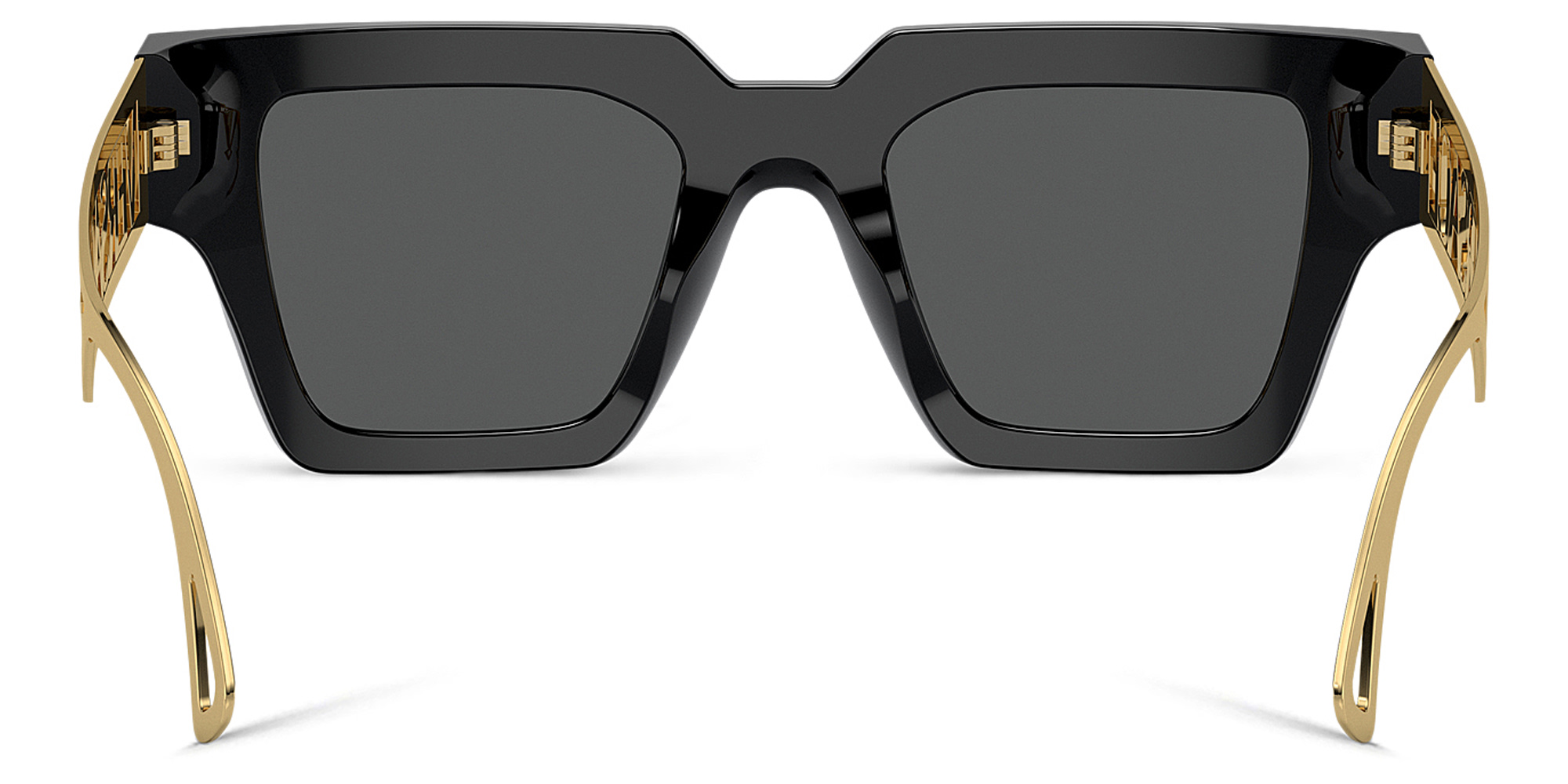 VERSACE 90s Vintage Logo Sunglasses in Matte Black – Product Photo 4