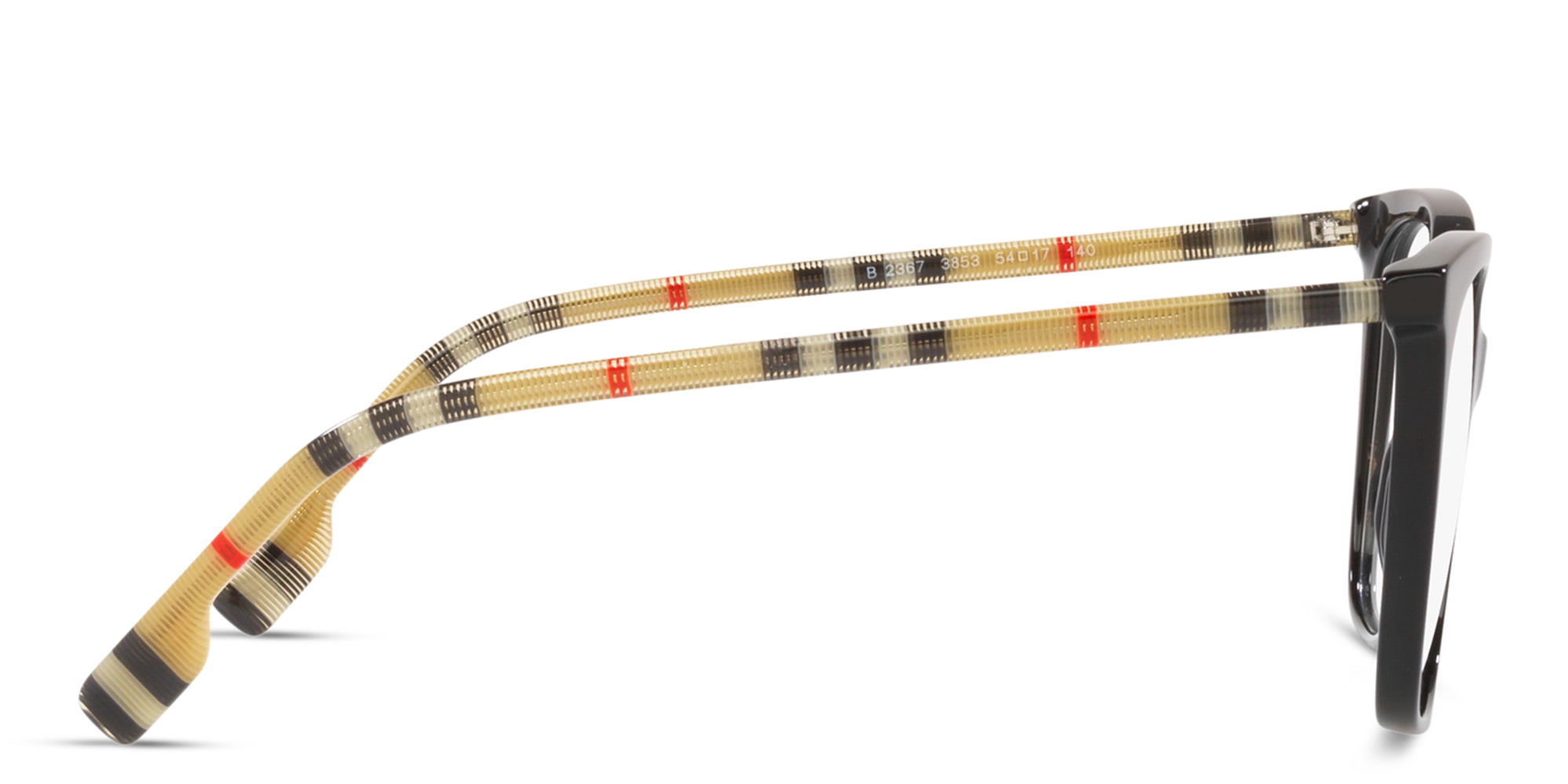 Shop BURBERRY Square Eyeglasses in Black online.