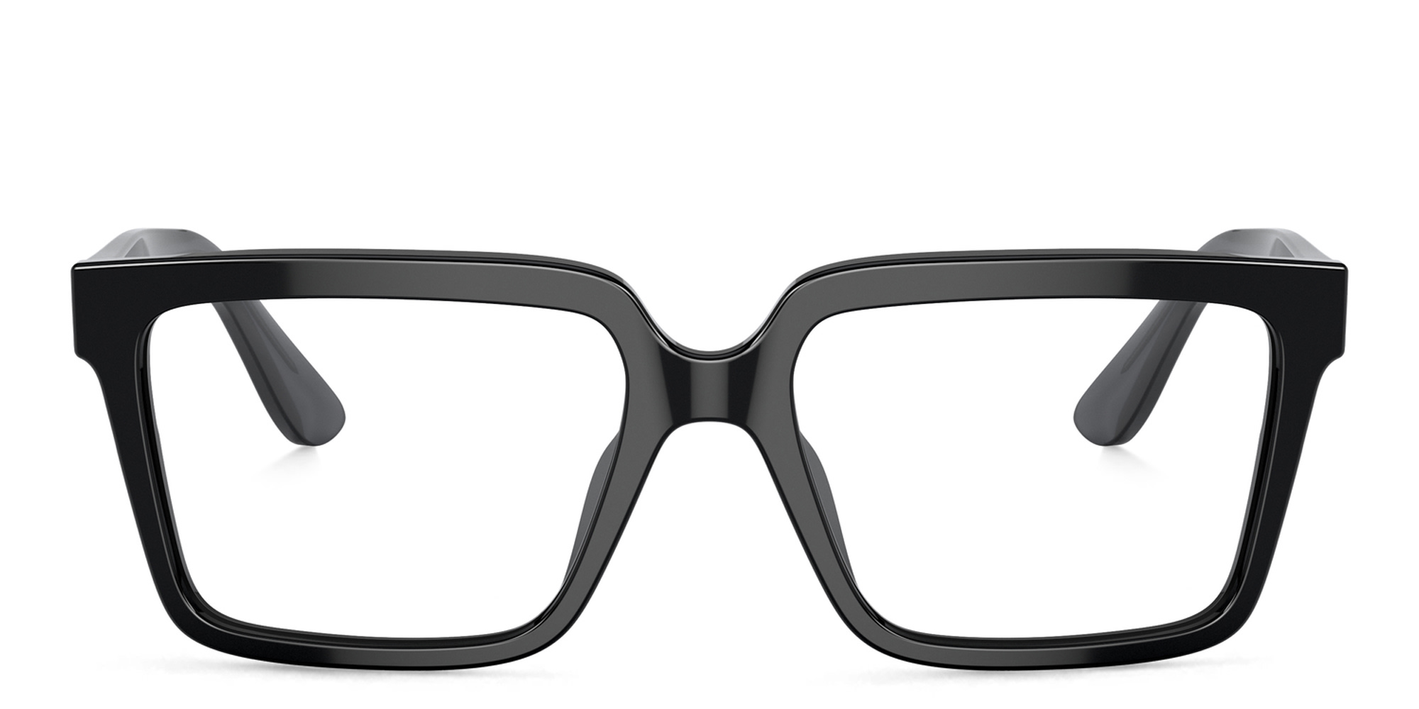 GIORGIO ARMANI Wide Square Eyeglasses in Black – Product Photo 1