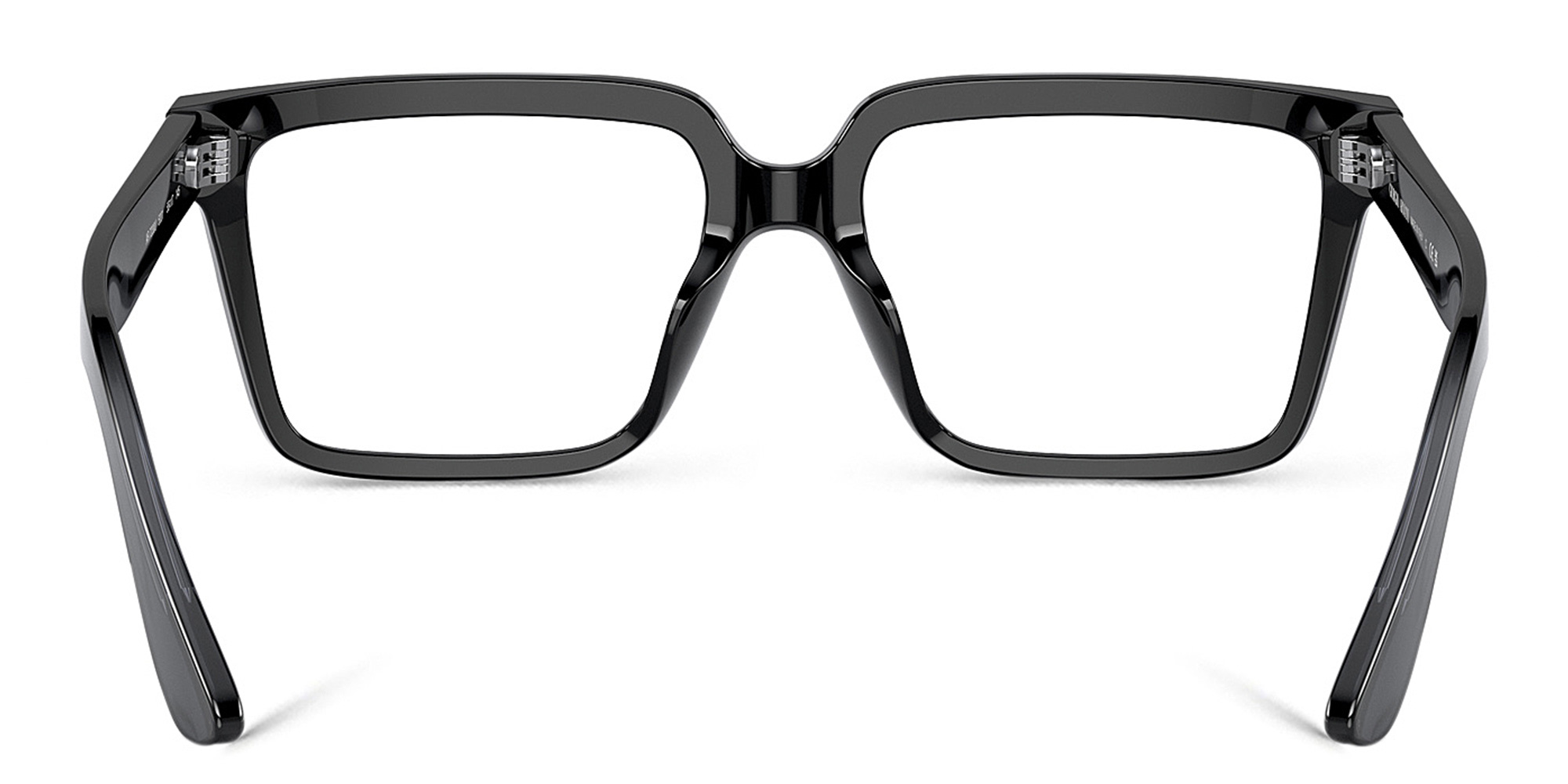 GIORGIO ARMANI Wide Square Eyeglasses in Black – Product Photo 4
