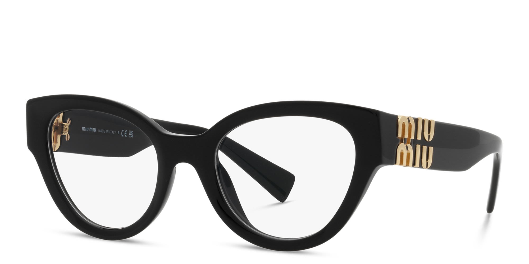 MIU MIU Panthos Eyeglasses in Black – Product Photo 2