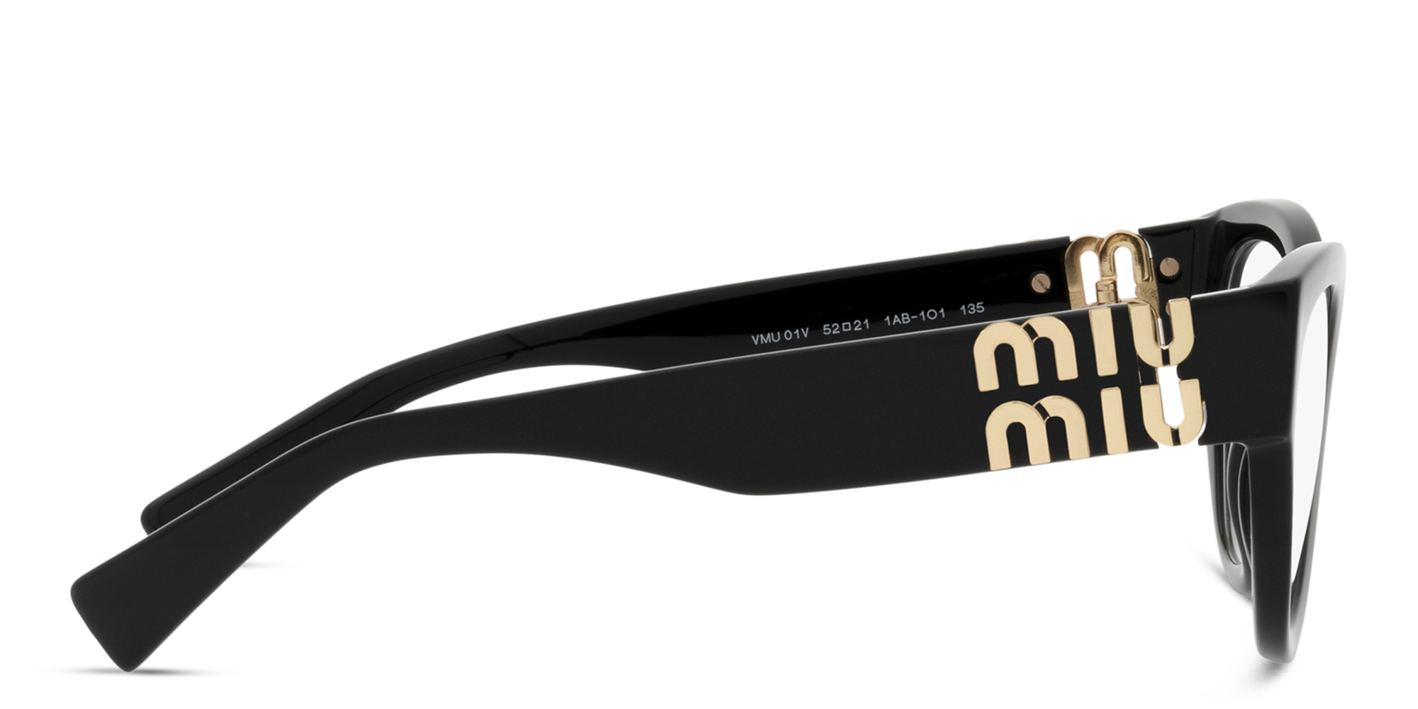 MIU MIU Panthos Eyeglasses in Black – Product Photo 3