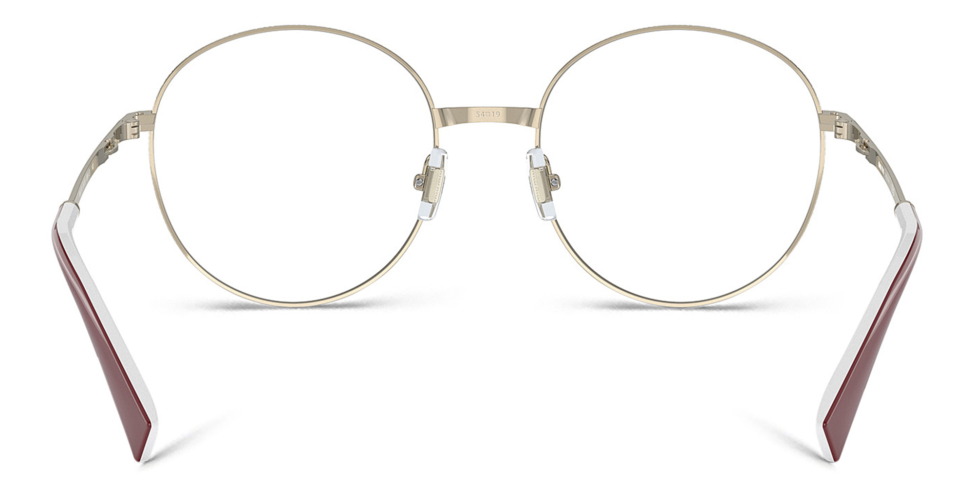 Shop MIU MIU Round Eyeglasses in Bordeaux online.