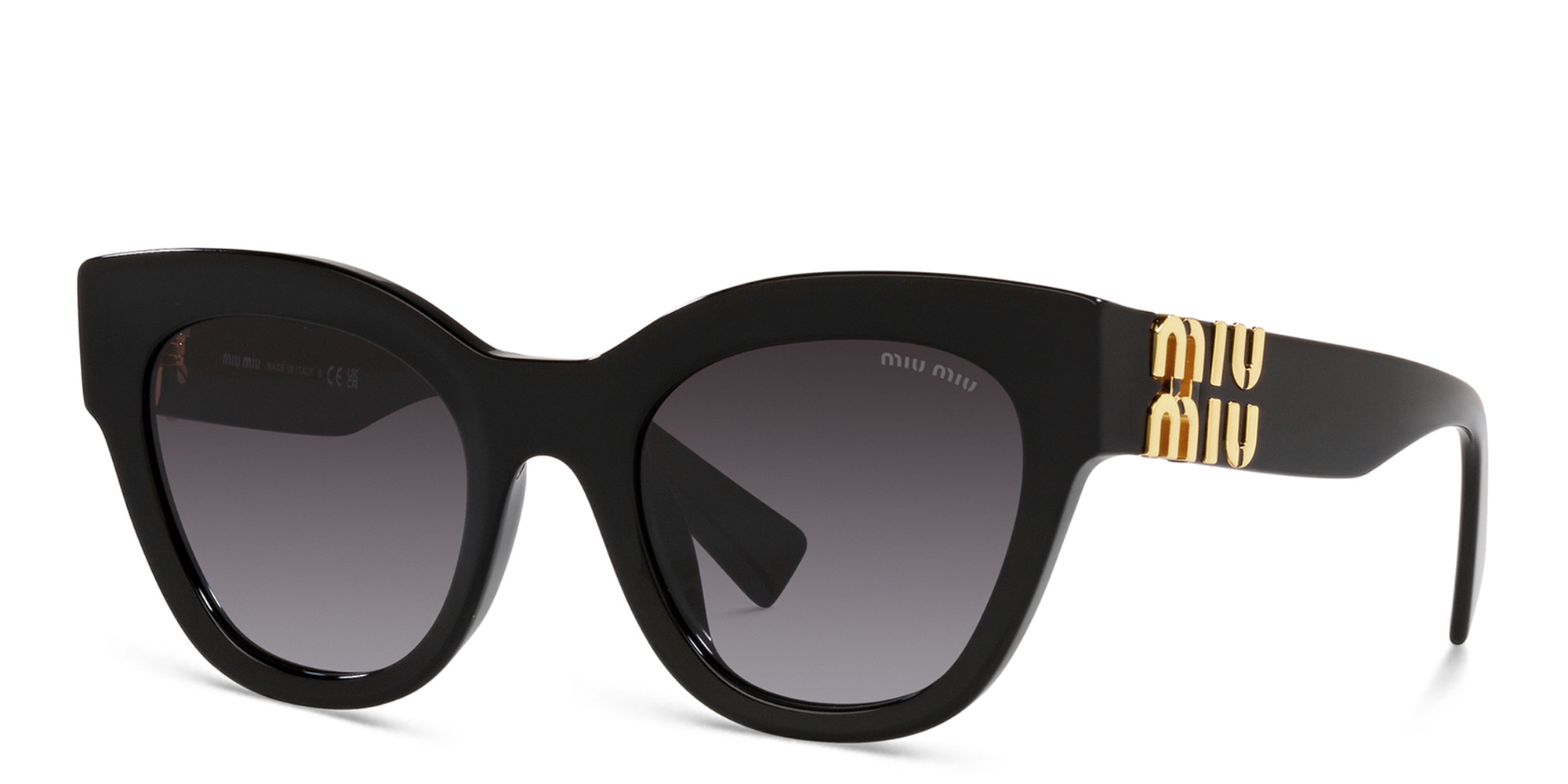 MIU MIU Cat-Eye Sunglasses in Black – Product Photo 2