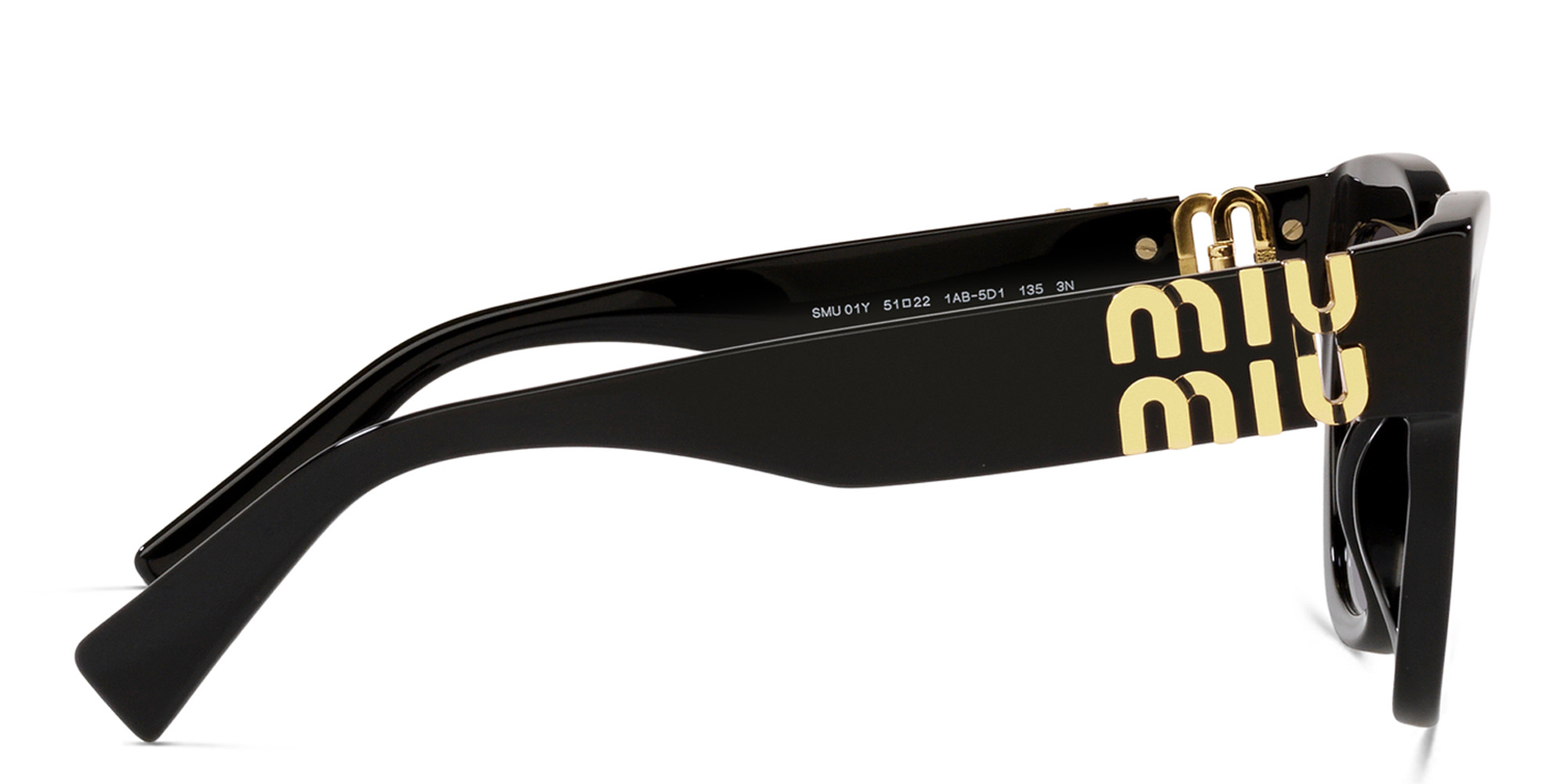 MIU MIU Cat-Eye Sunglasses in Black – Product Photo 3