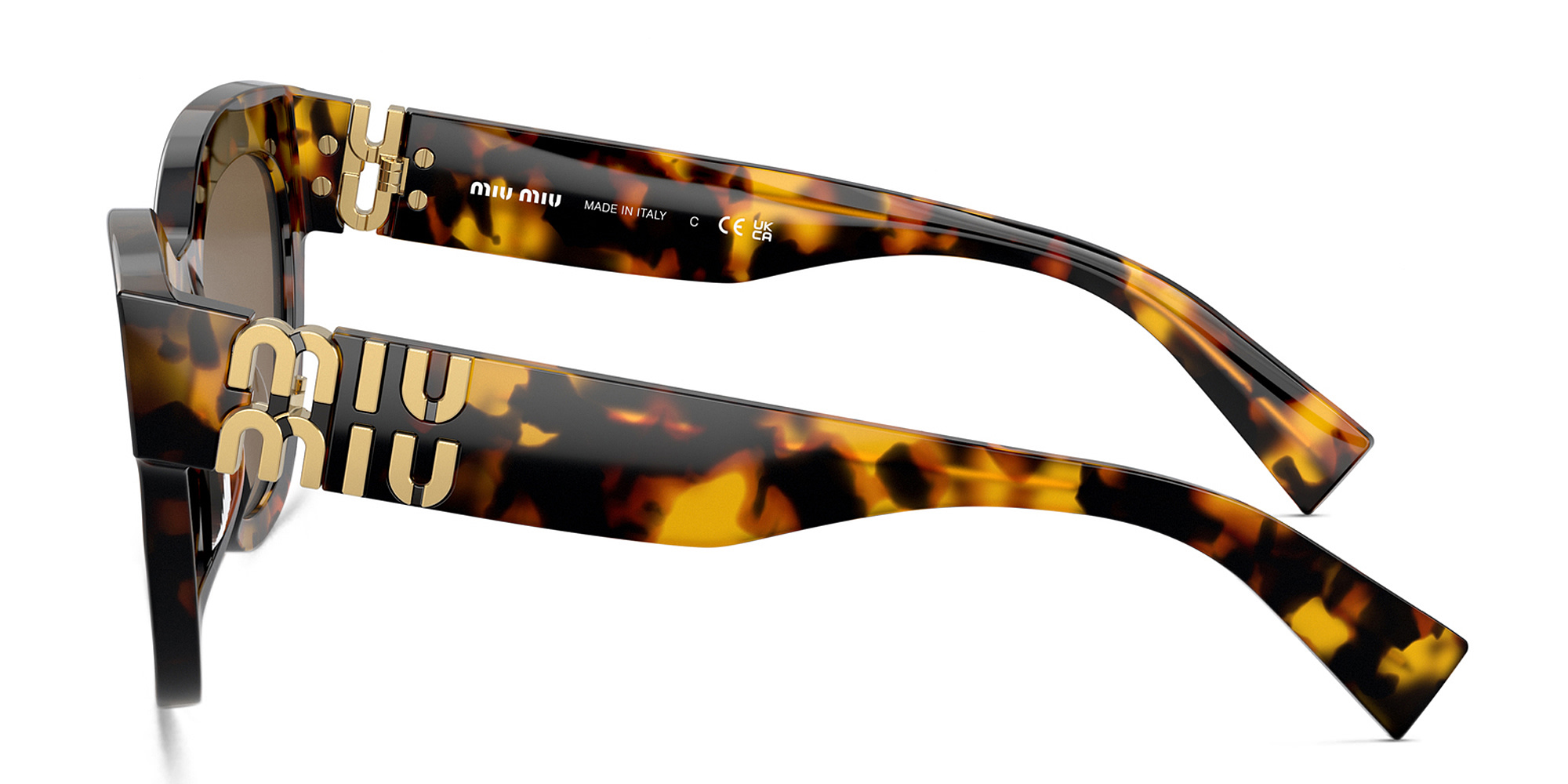 Shop MIU MIU Cat-Eye Sunglasses in Havana online.