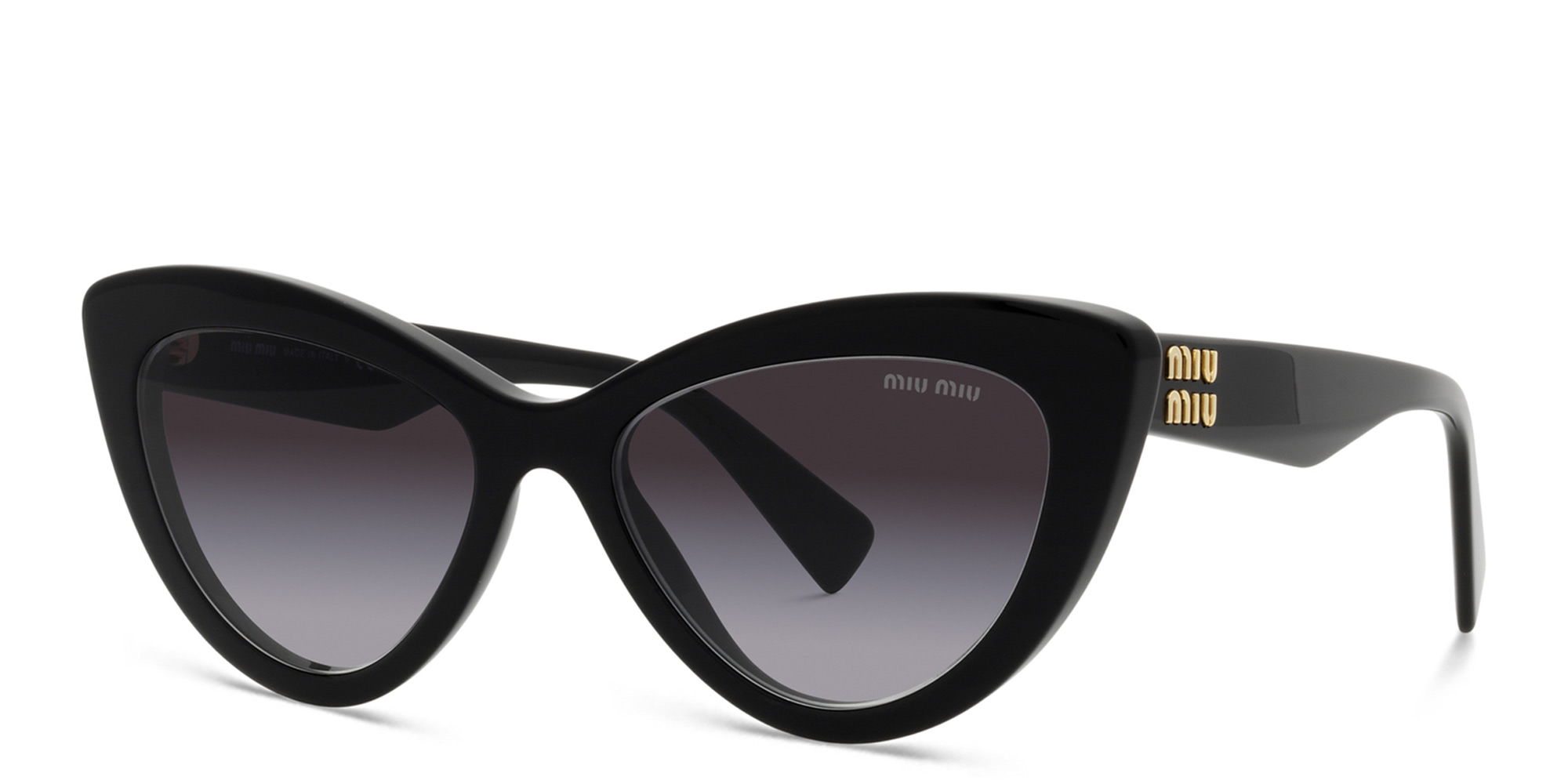 تسوق نظارات شمسية كات آي ميو ميو بلون أسود أونلاين.
