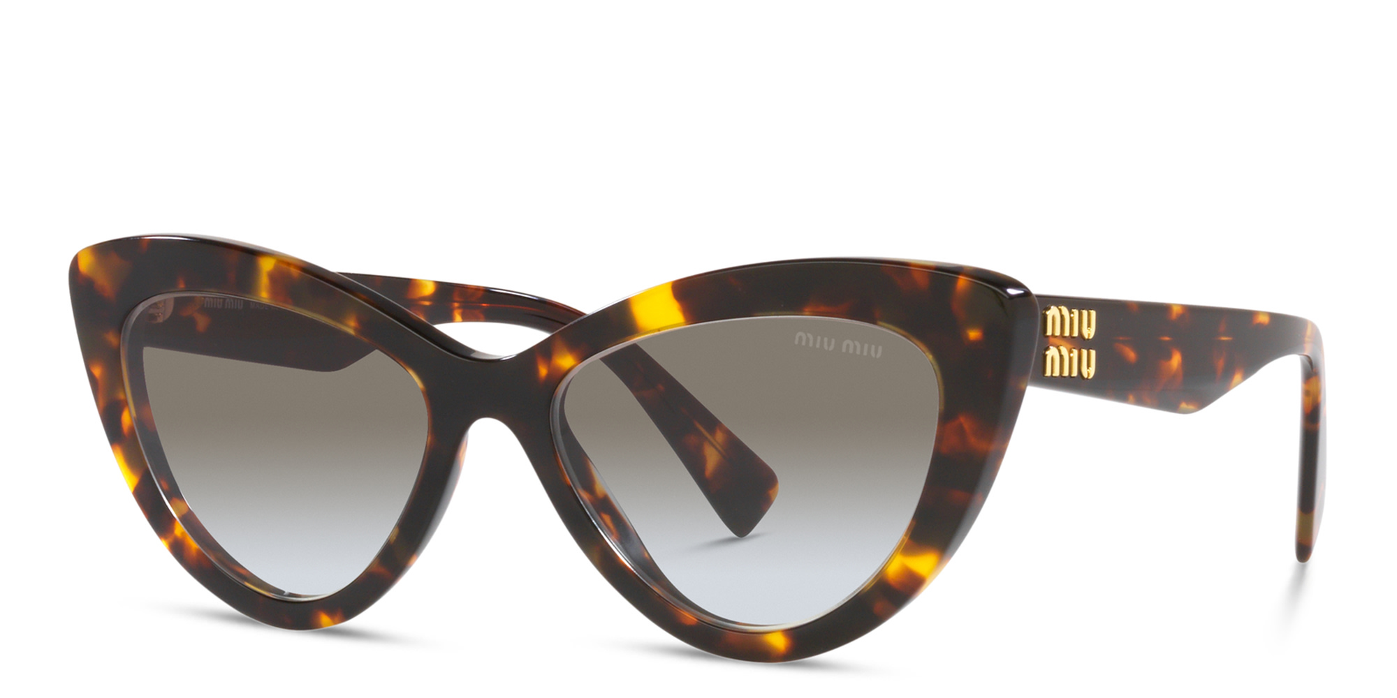 MIU MIU Cat-Eye Sunglasses in Honey Havana – Product Photo 2