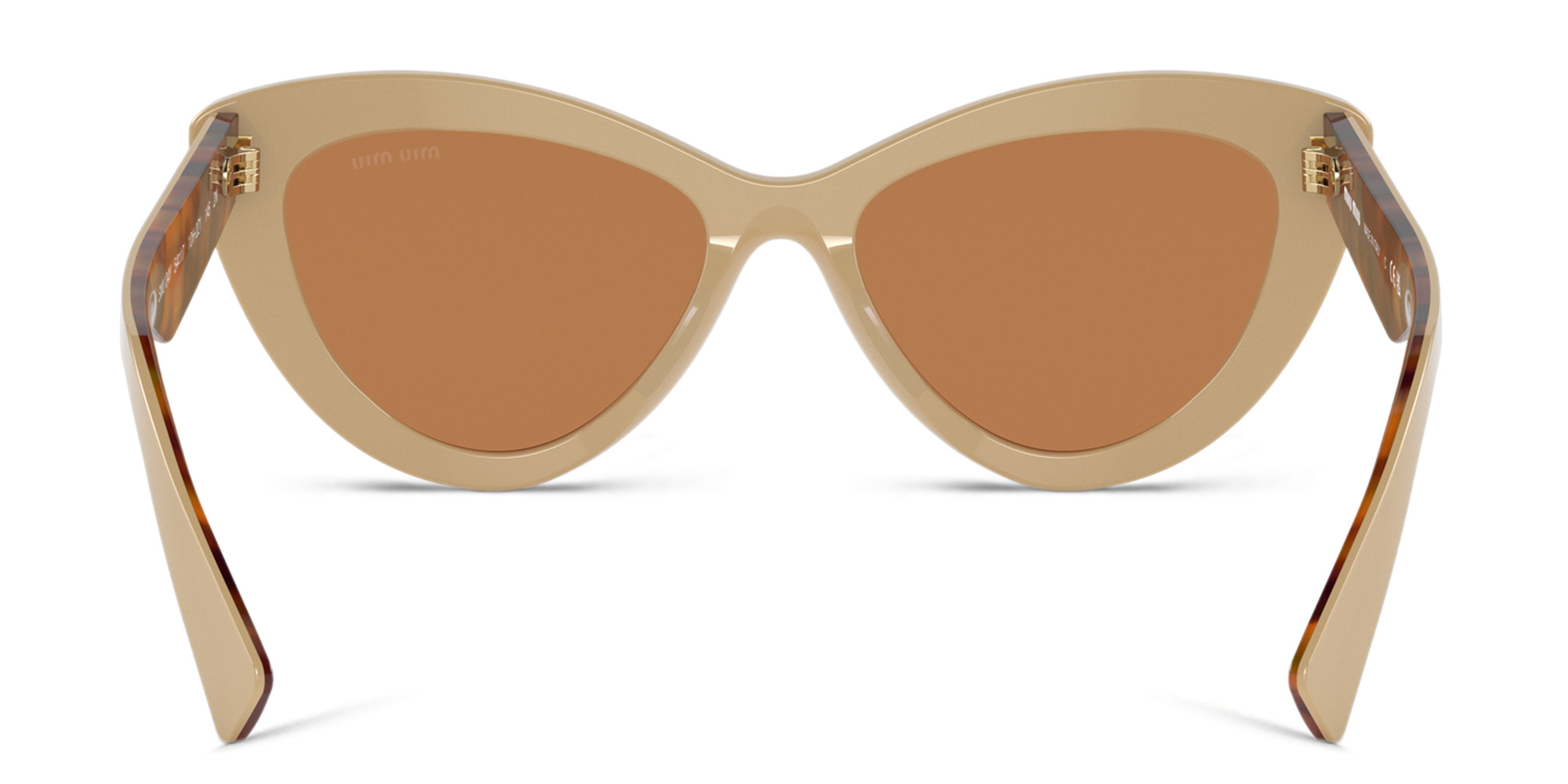 Shop MIU MIU Cat-Eye Sunglasses in Beige online.