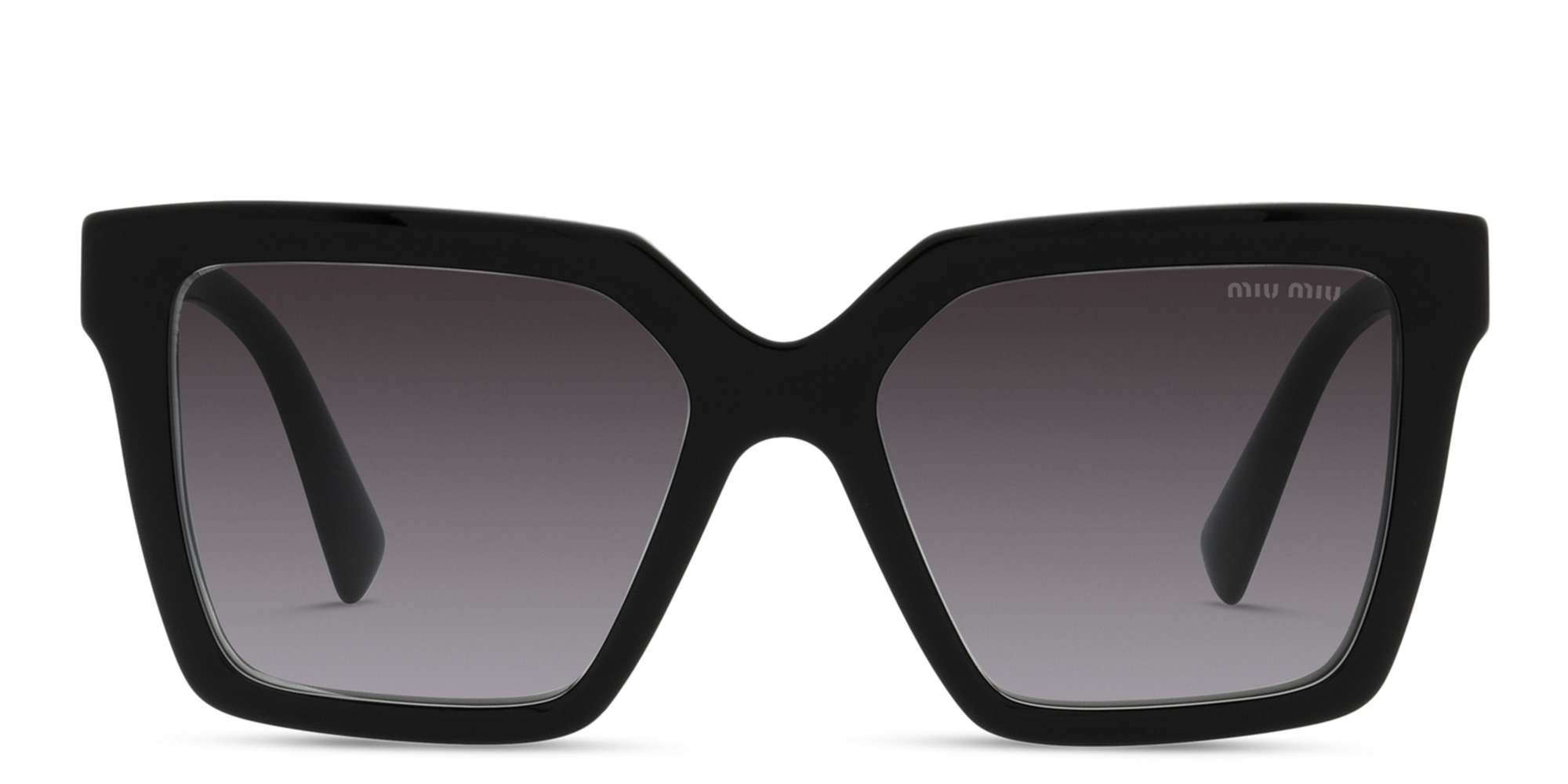 نظارات شمسية مربّعة كبيرة الحجم من ميو ميو بلون أسود - صورة المنتج 1