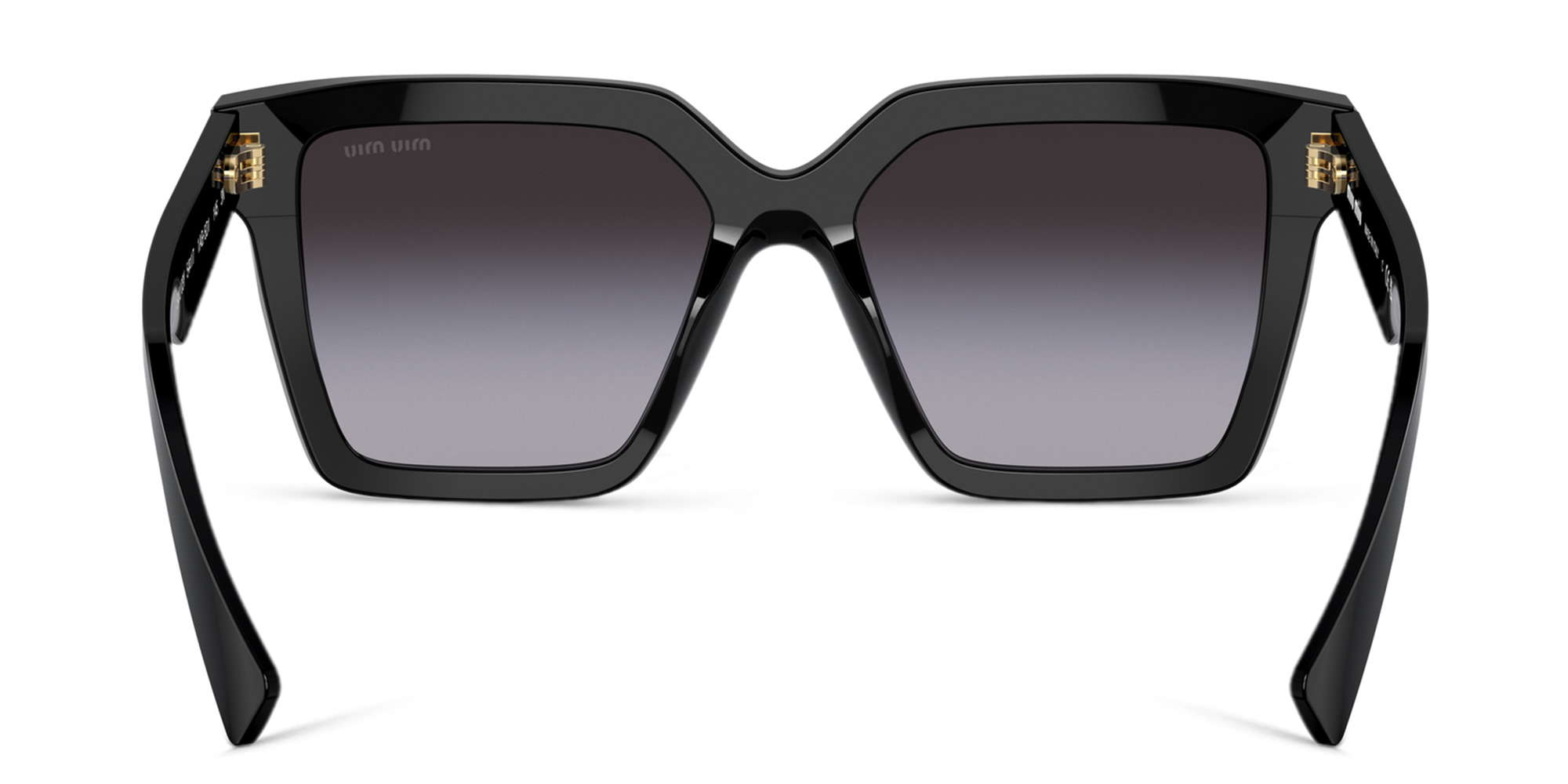 نظارات شمسية مربّعة كبيرة الحجم من ميو ميو بلون أسود - صورة المنتج 4