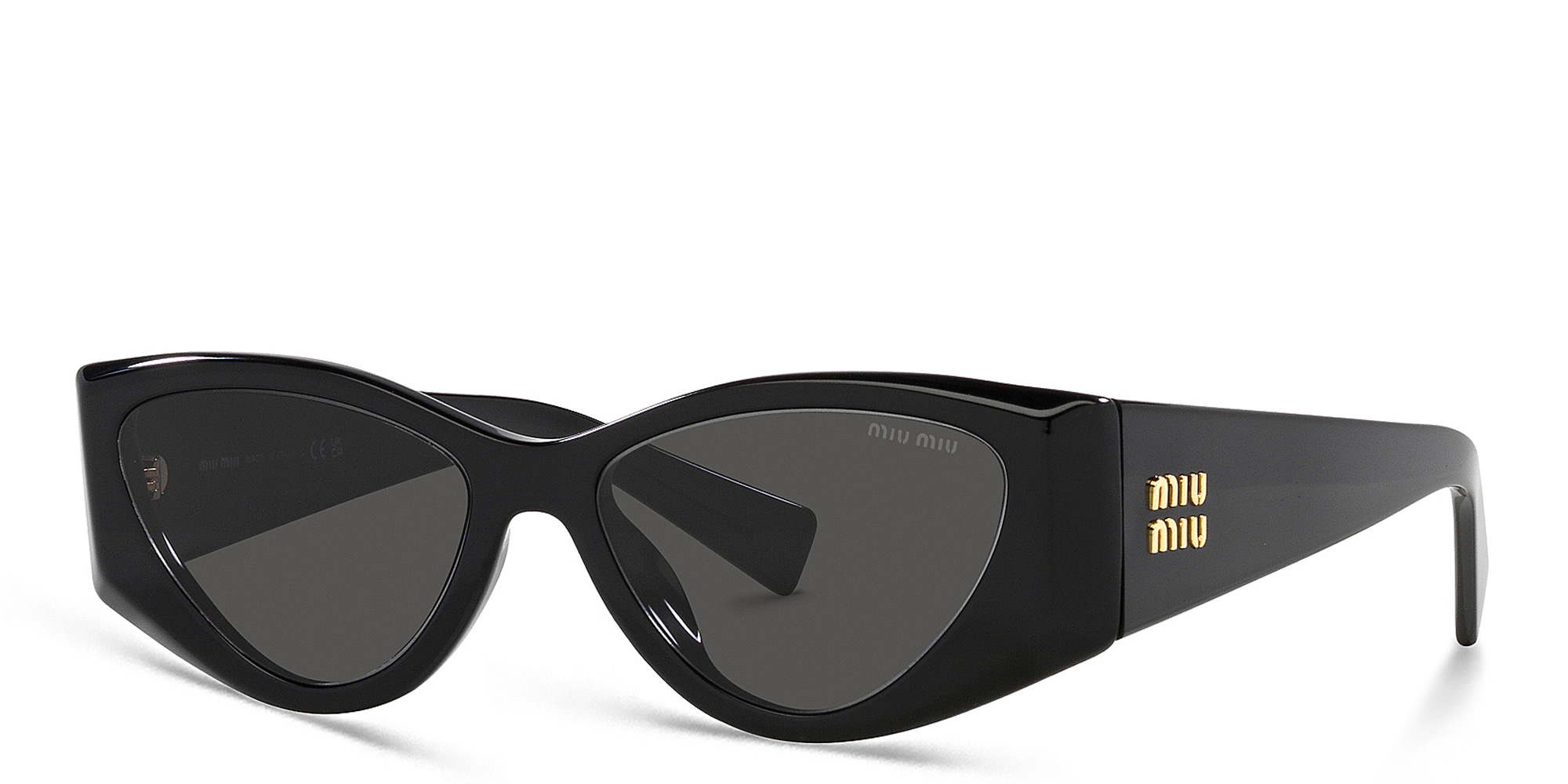 Shop MIU MIU Cat-Eye Sunglasses in Black online.
