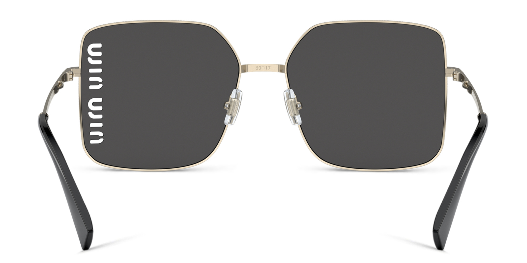 MIU MIU Oversized Square Sunglasses in Pale Gold – Product Photo 4