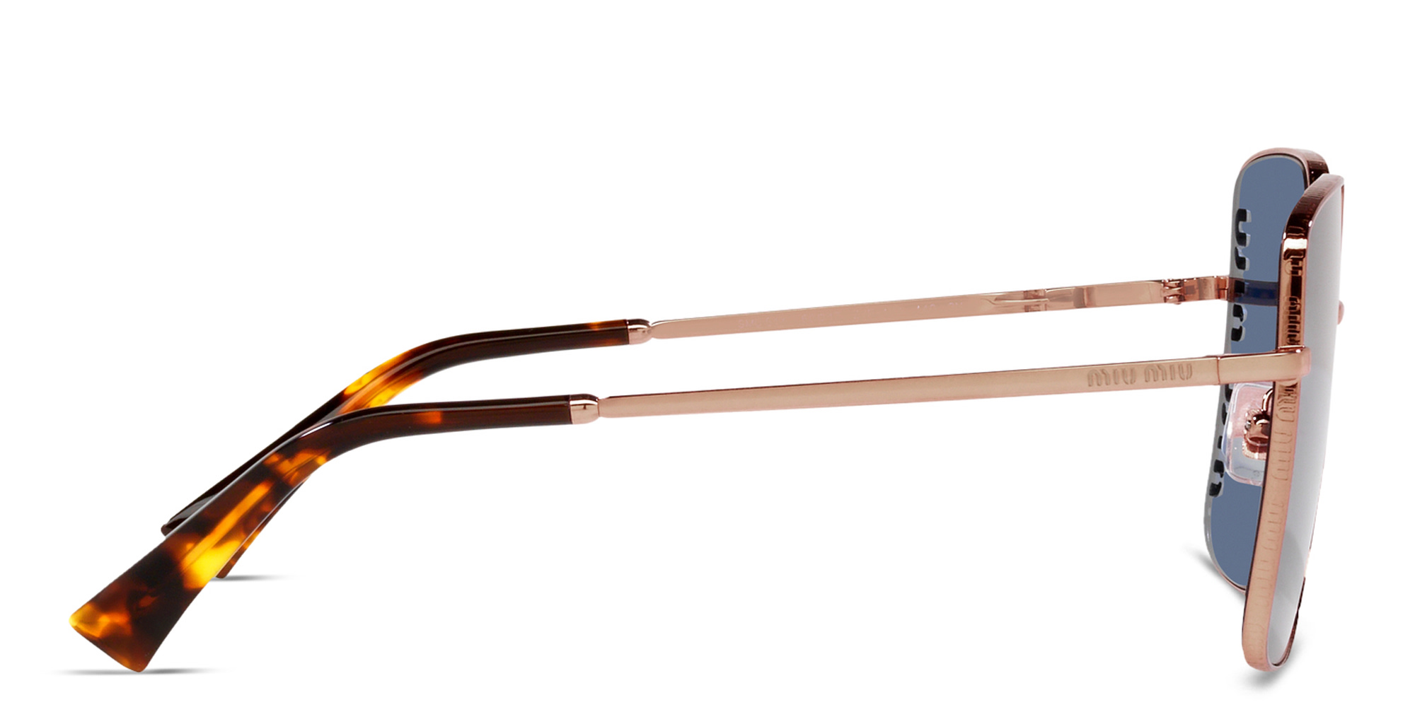 تسوق نظارات شمسية مربّعة كبيرة ميو ميو بلون ذهبي وردي أونلاين.