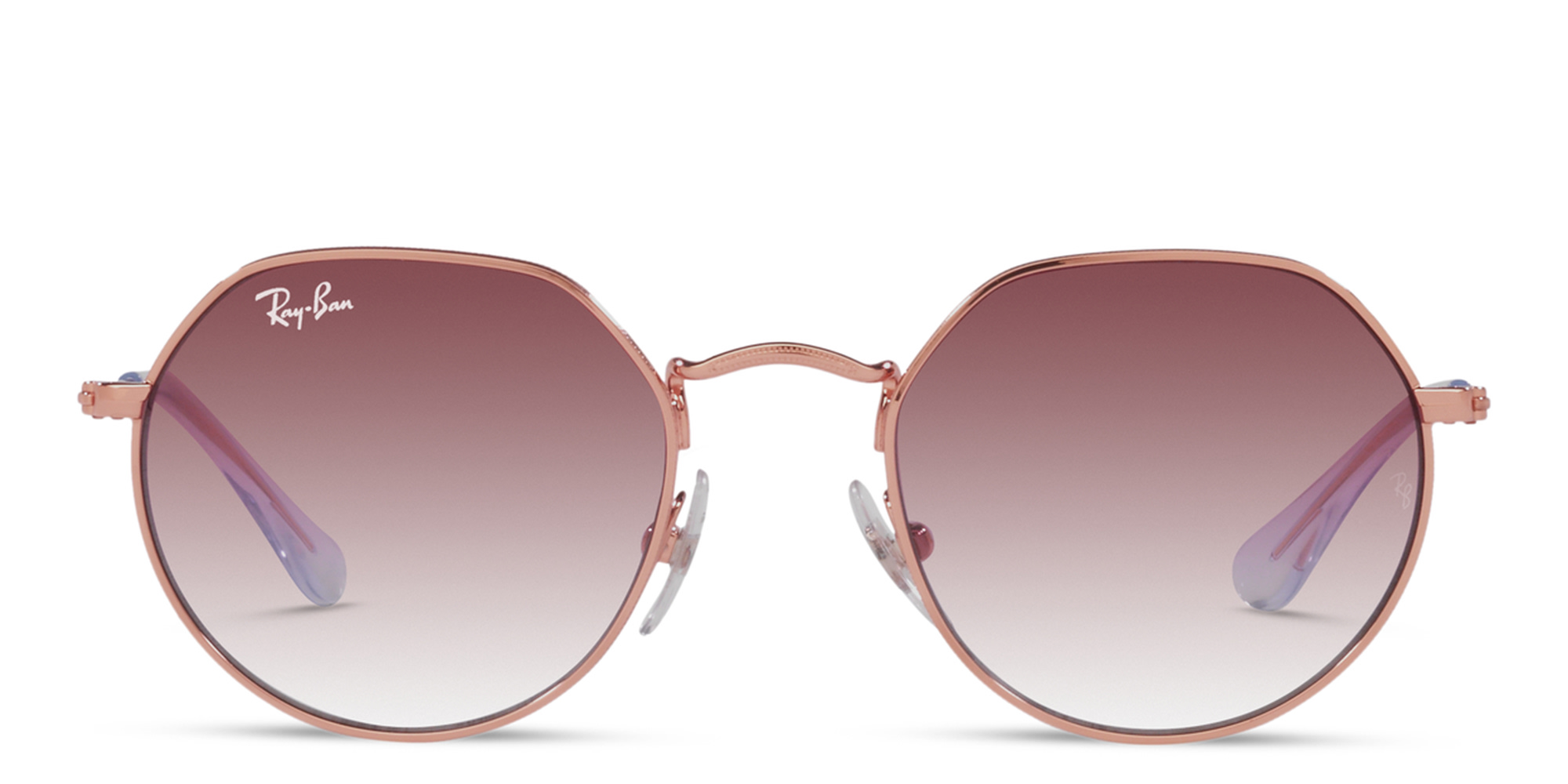 Ray-Ban Junior Jack Kids Irregular Sunglasses in Rose Gold – Product Photo 1
