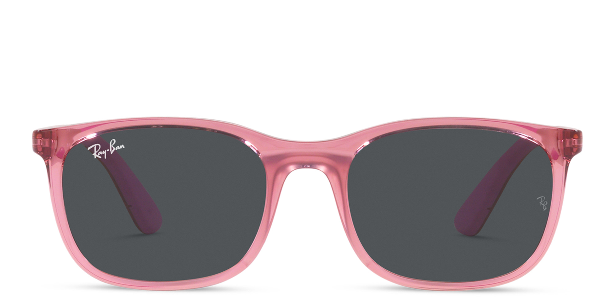 Shop Ray-Ban Junior Kids Pillow Sunglasses in Transparent Pink online.
