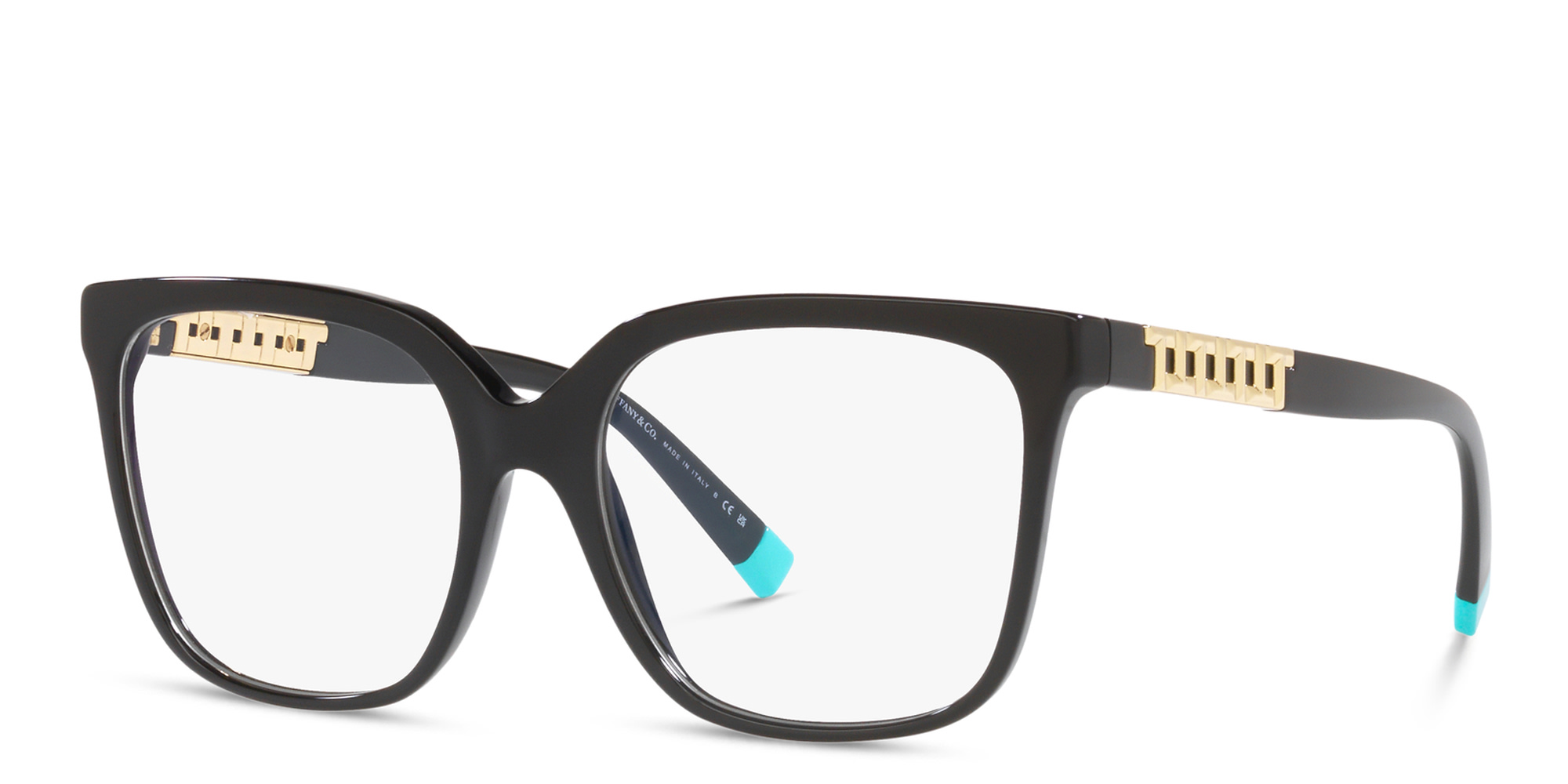 TIFFANY Square Eyeglasses in Black – Product Photo 2