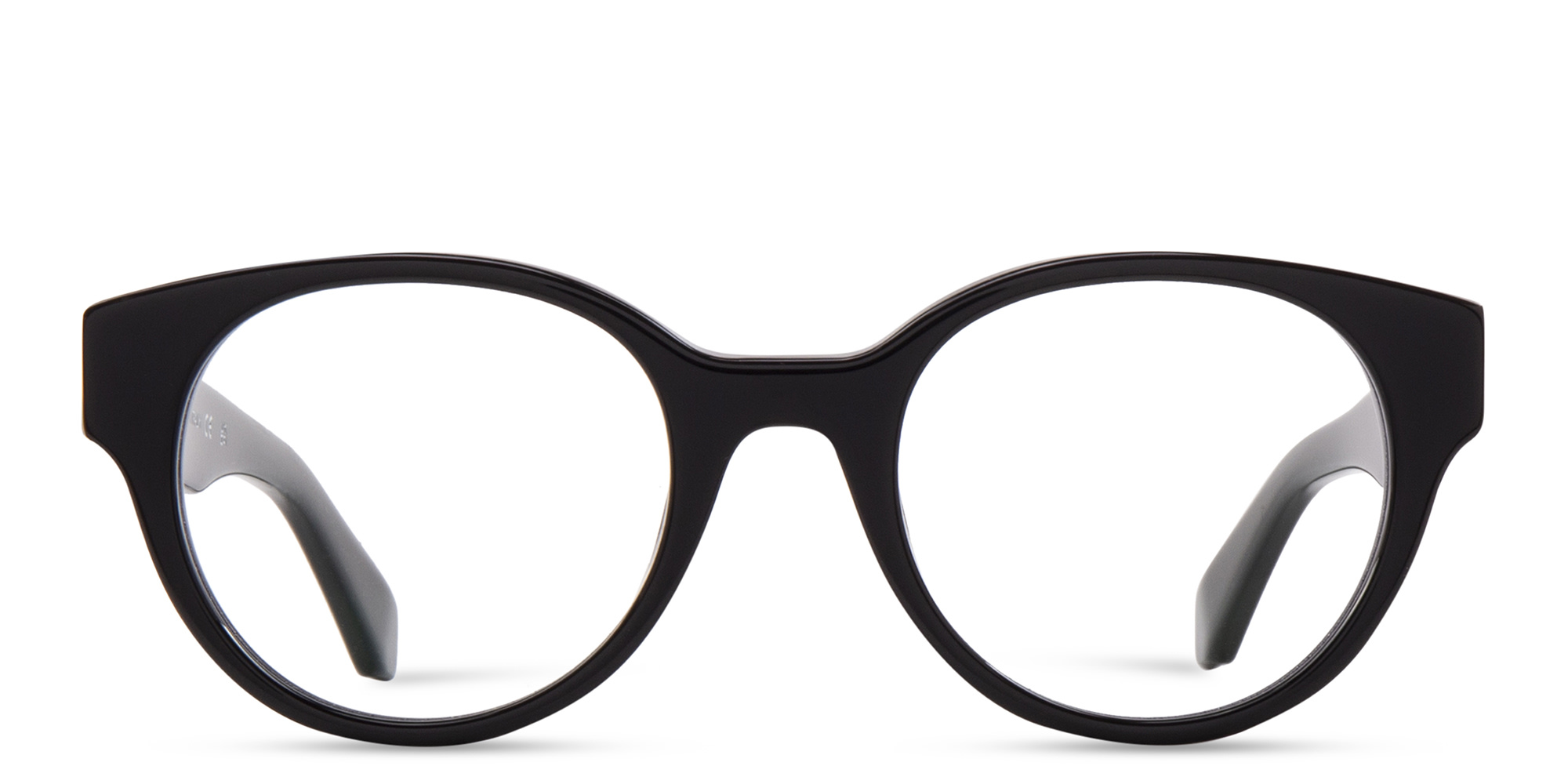 Shop OFF WHITE Style 2 Round Eyeglasses in Black online.