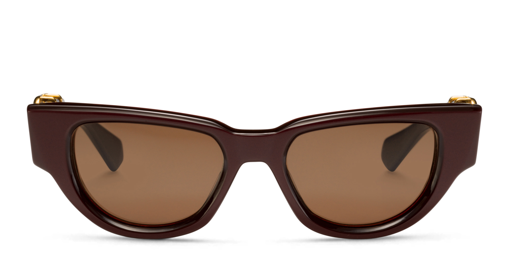 Shop VALENTINO V-Due Cat-Eye Sunglasses in Burgundy online.