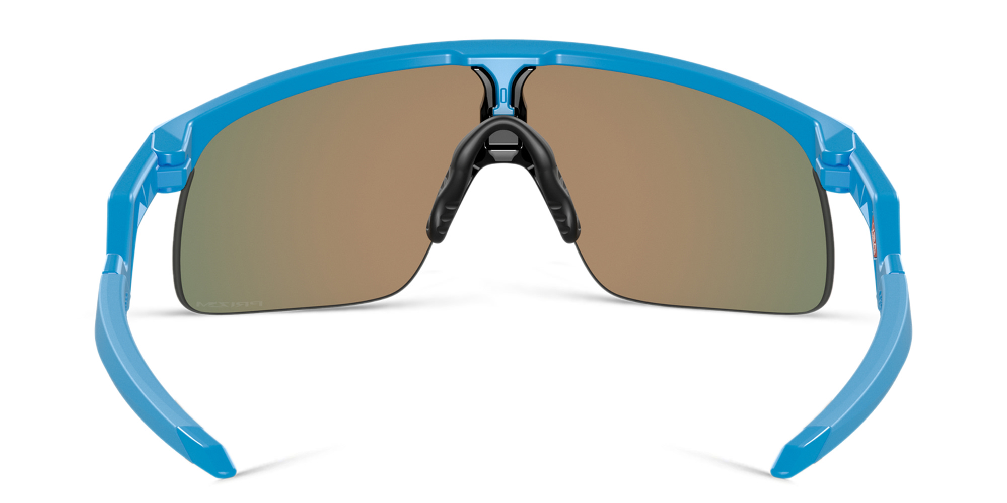 Shop Oakley Unisex Half-Rim Wide Mask Sunglasses in Sky Blue online.