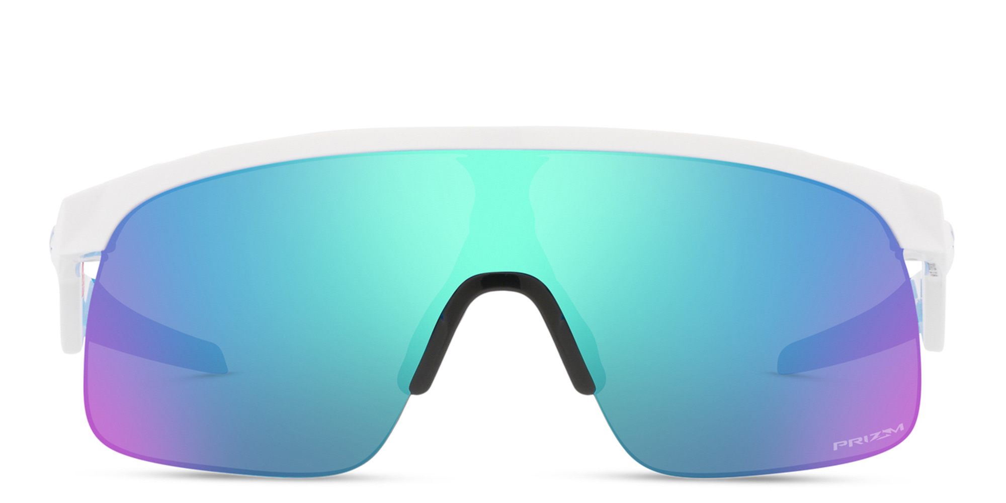 Oakley Resistor Half-Rim Mask Sunglasses in Polished White – Product Photo 1