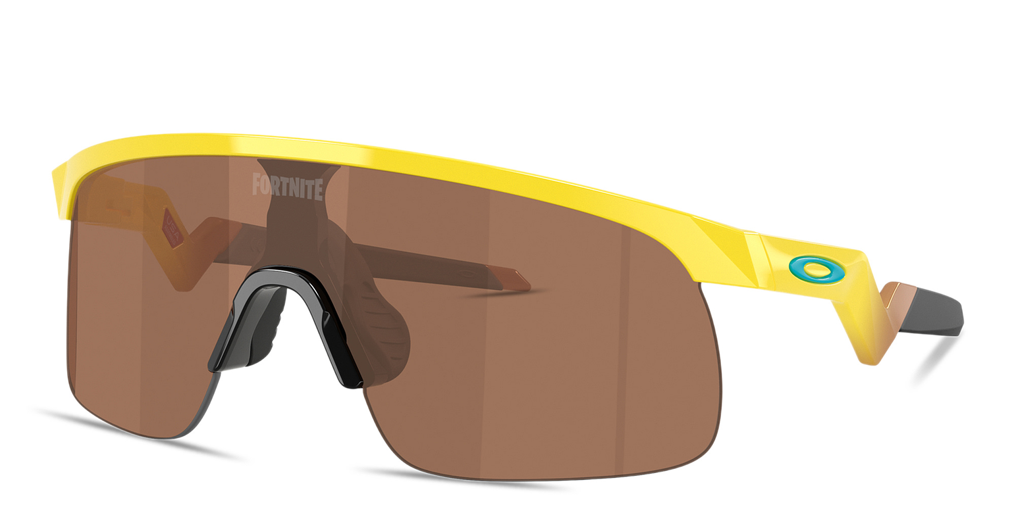 Oakley Resistor Kids Half-Rim Mask Sunglasses in Yellow – Product Photo 2