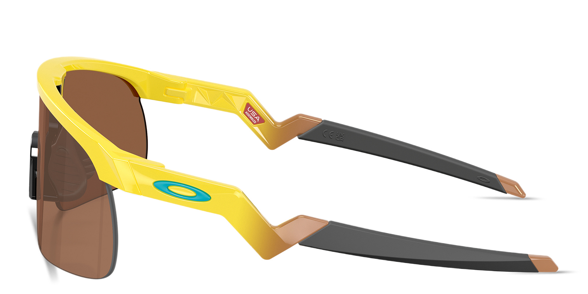 Oakley Resistor Kids Half-Rim Mask Sunglasses in Yellow – Product Photo 3