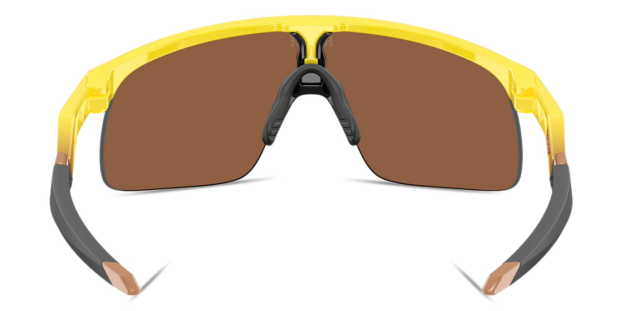 Oakley Resistor Kids Half-Rim Mask Sunglasses in Yellow – Product Photo 4
