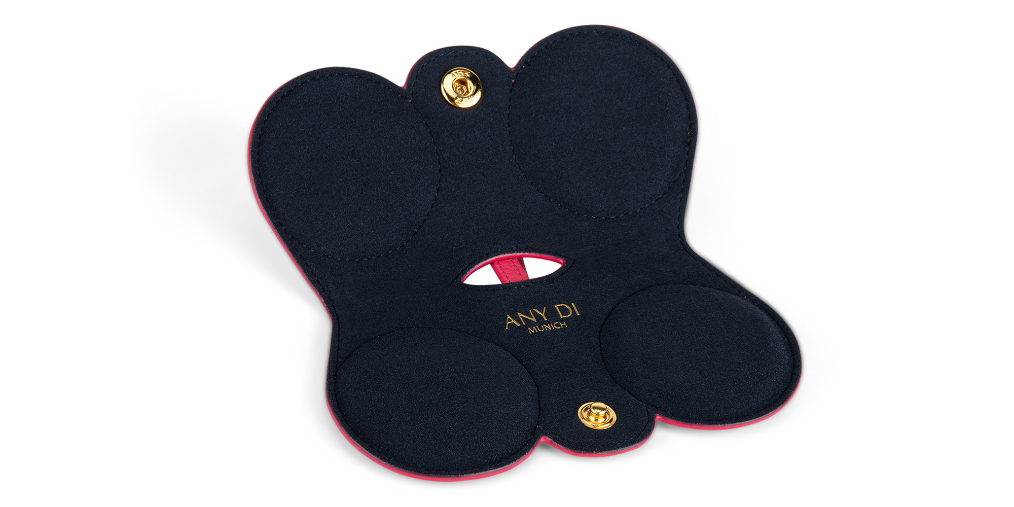 Shop ANY-DI Fuchsia Leather Glasses Case online.