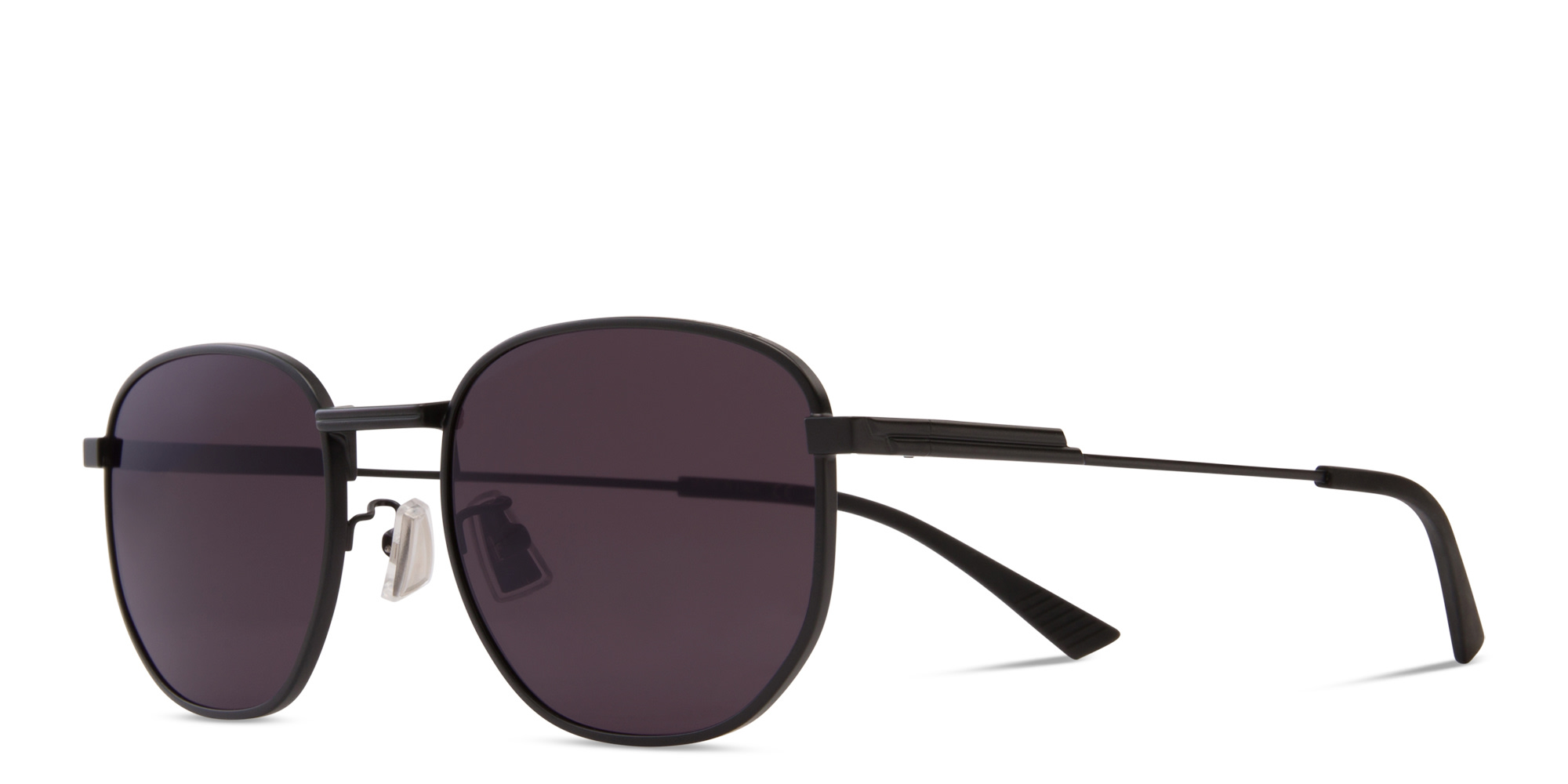 Shop BOTTEGA VENETA Unisex Round Sunglasses in Black online.
