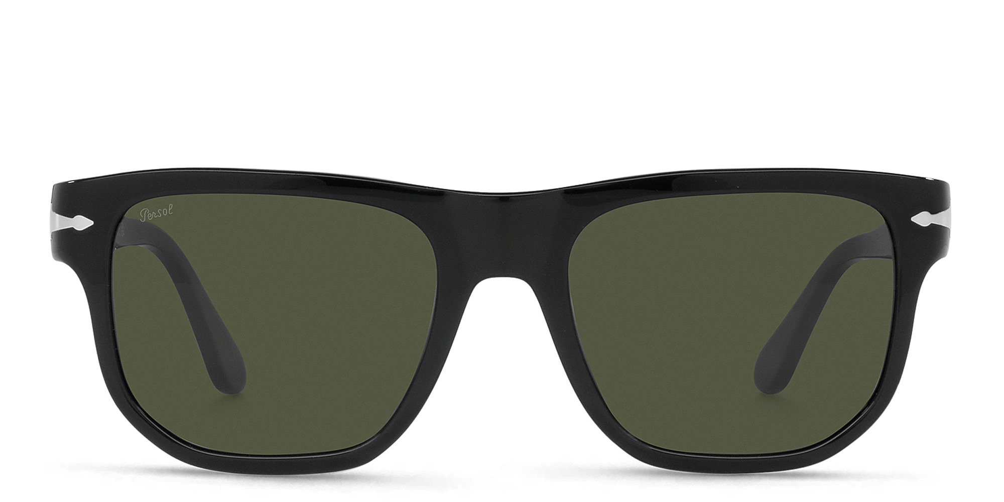 Shop PERSOL Unisex Square Sunglasses in Black online.