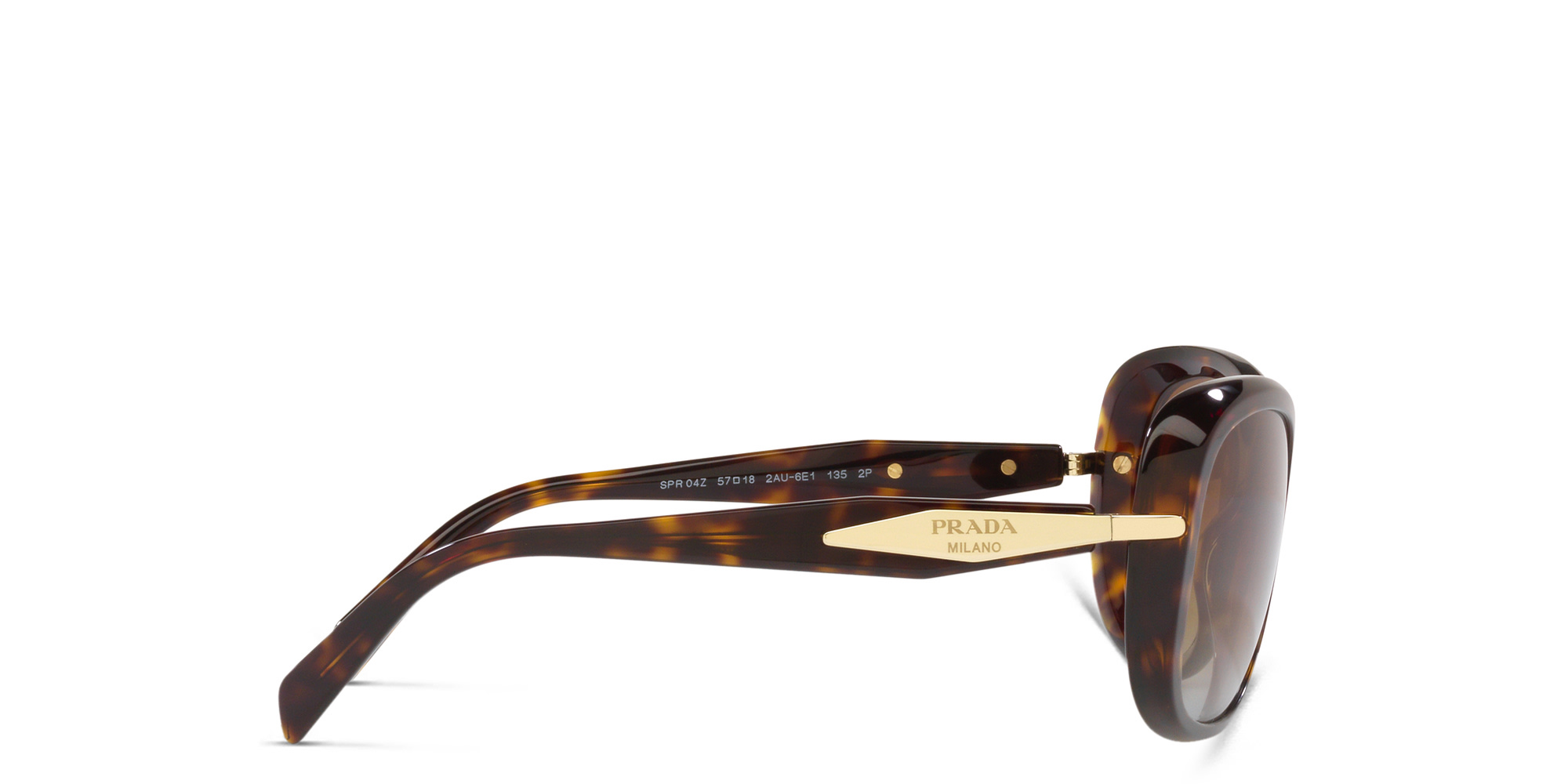 PRADA Rectangle Sunglasses in Tortoise – Product Photo 3