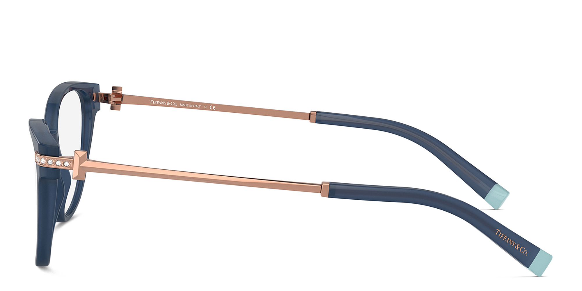 نظارات طبية كات آي بشعار T من تيفاني أند كو بلون أزرق أوبال - صورة المنتج 3