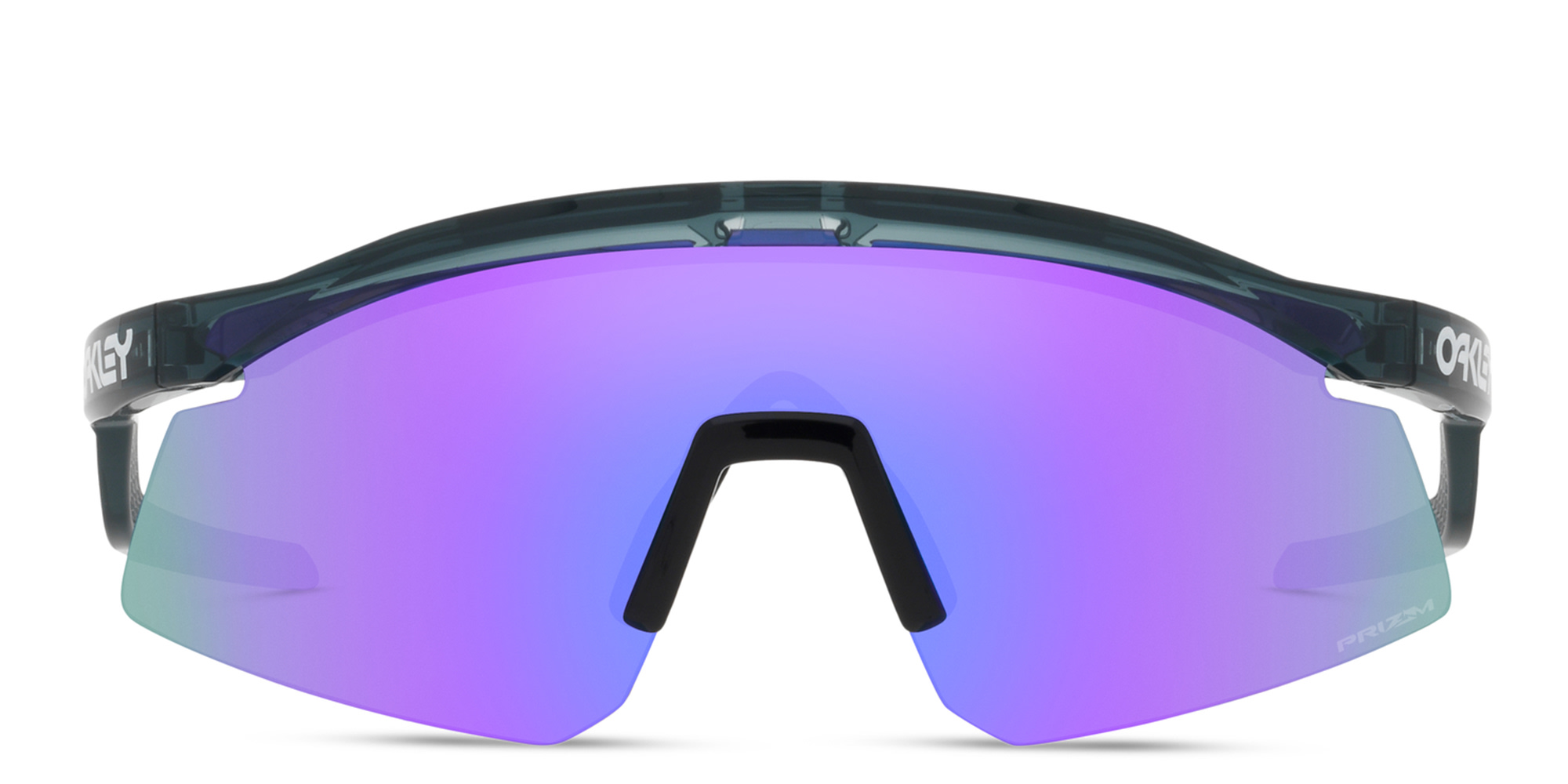 Shop Oakley Hydra Half-Rim Mask Sunglasses in Crystal Black online.