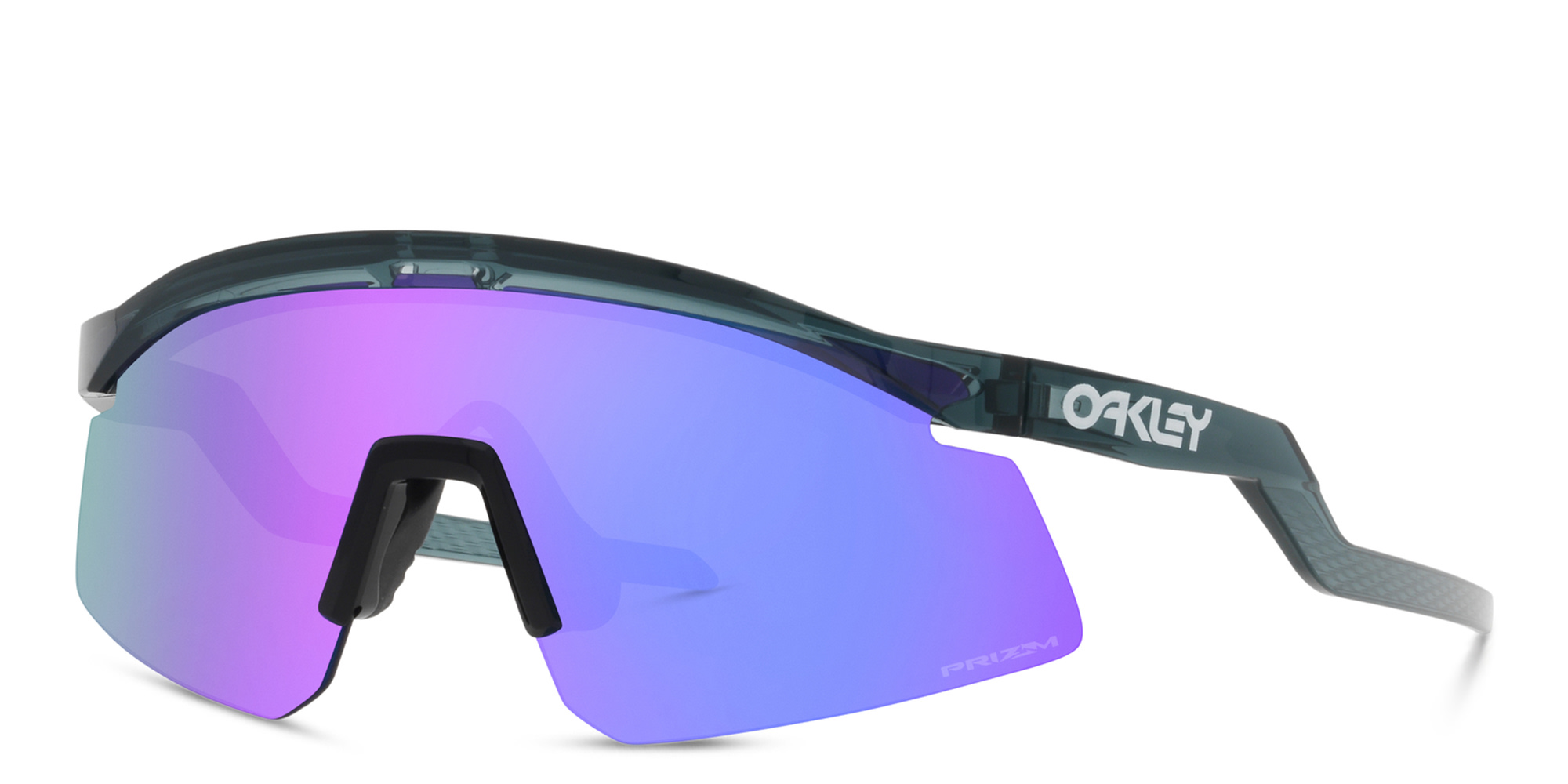 Shop Oakley Hydra Half-Rim Mask Sunglasses in Crystal Black online.