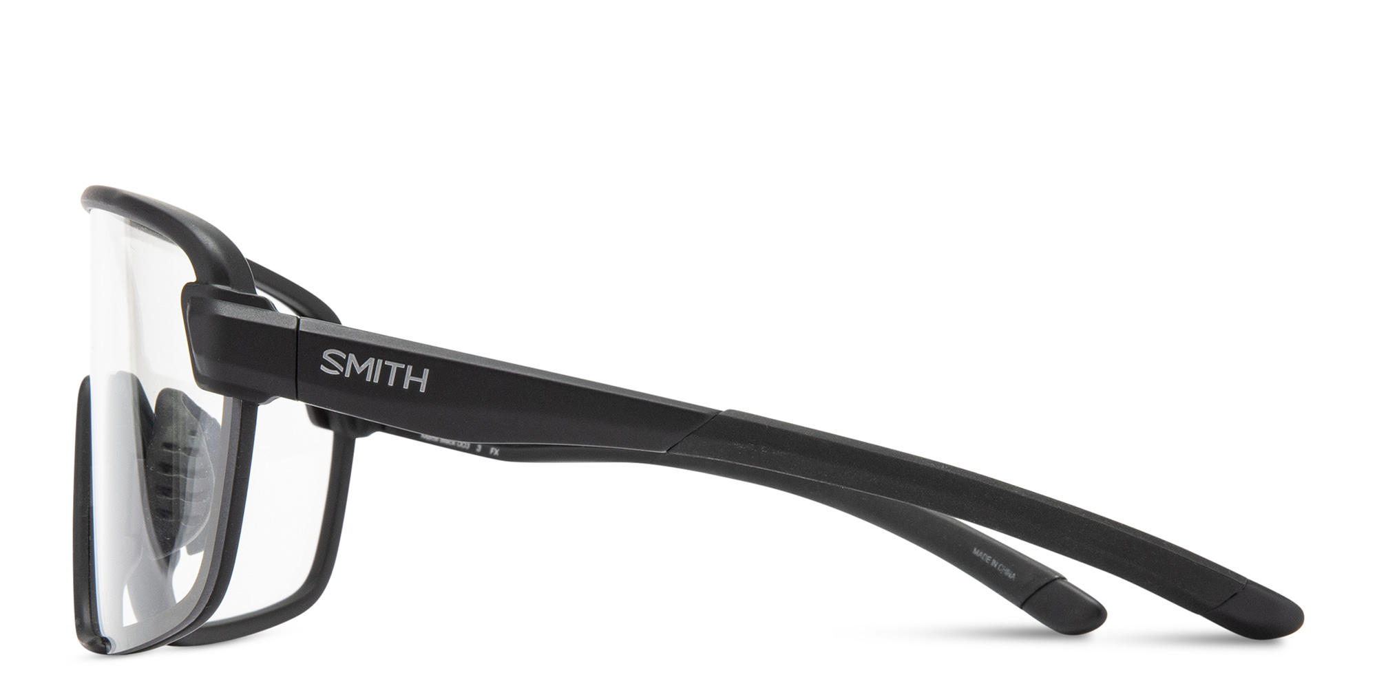 Shop SMITH Unisex Wide Irregular Sunglasses in Black online.