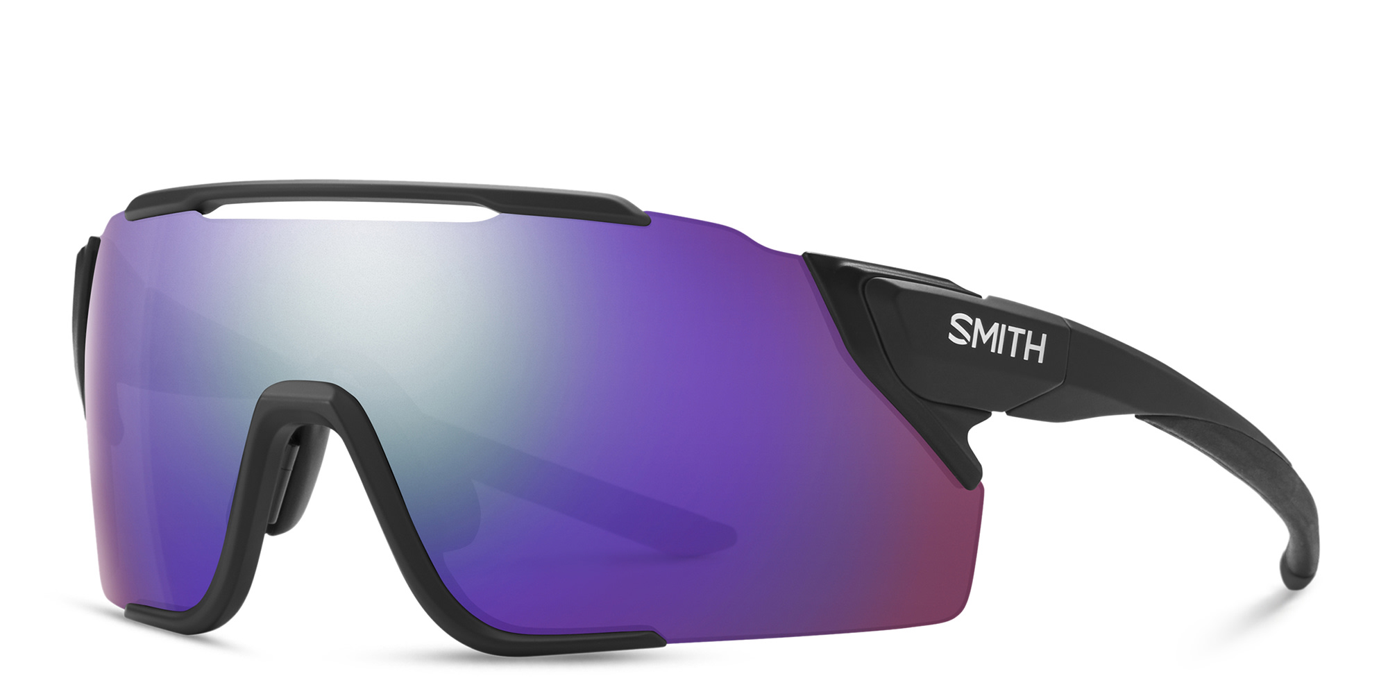 SMITH Unisex Rimless Wide Irregular Sunglasses in Black – Product Photo 1