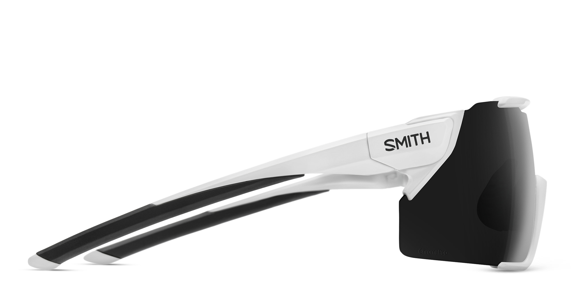 Shop SMITH Unisex Rimless Wide Irregular Sunglasses in Black online.