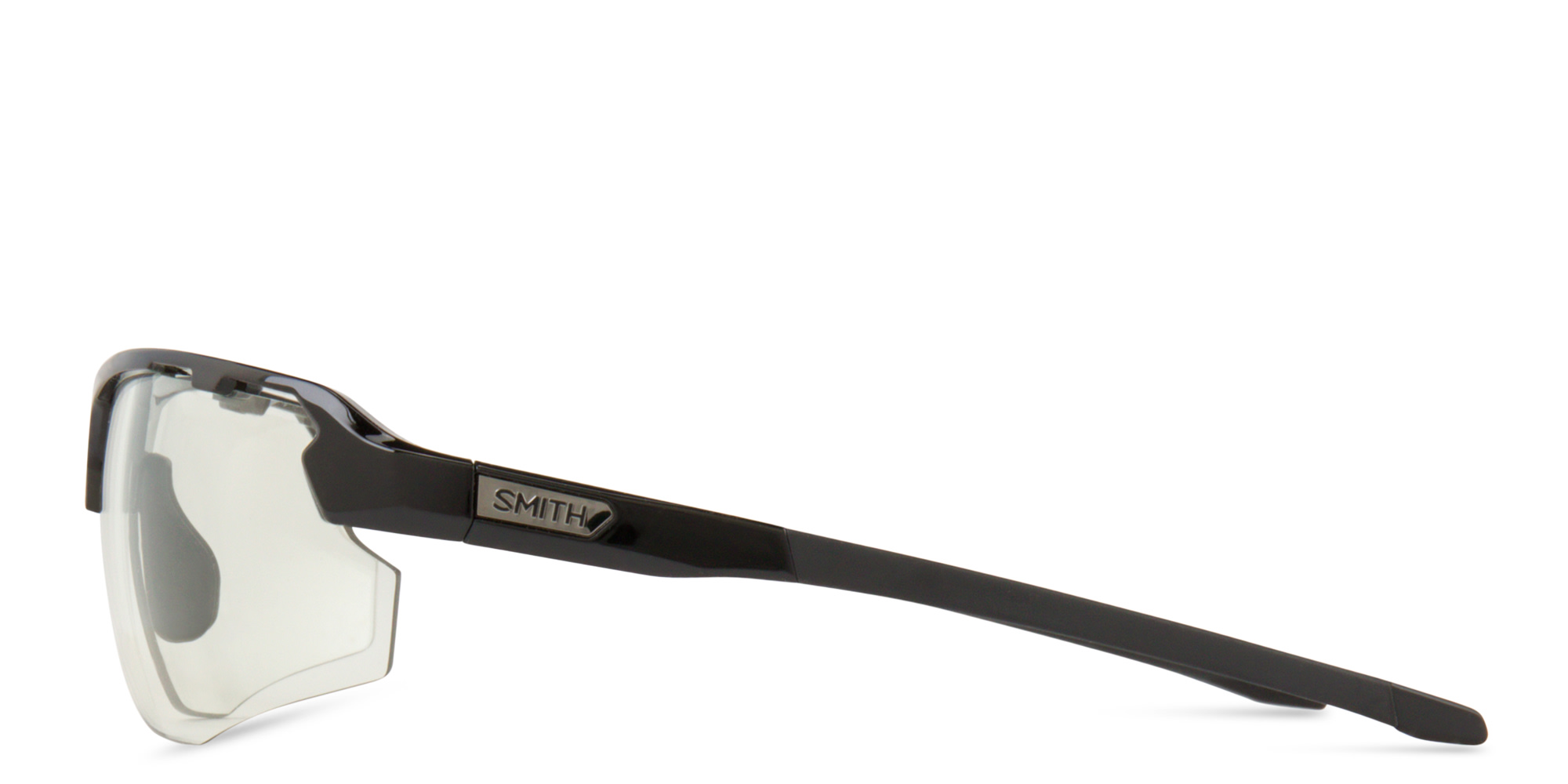 SMITH Unisex Half-Rim Wide Irregular Sunglasses in Black – Product Photo 4