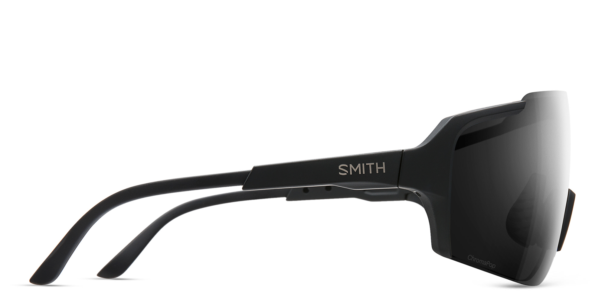 Shop SMITH Unisex Half-Rim Wide Irregular Sunglasses in Black online.