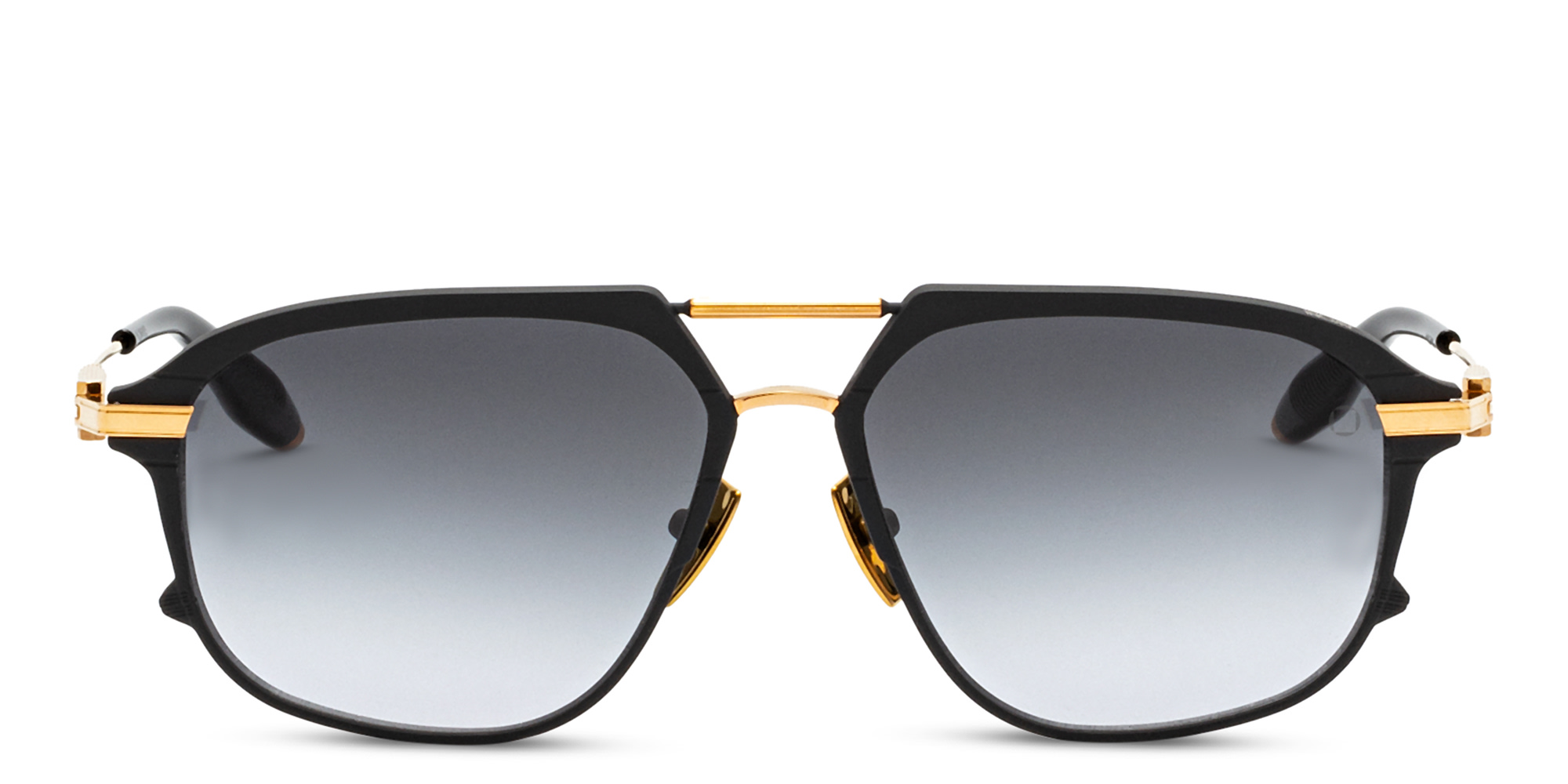 Shop AKONI Aviator Sunglasses in Black online.