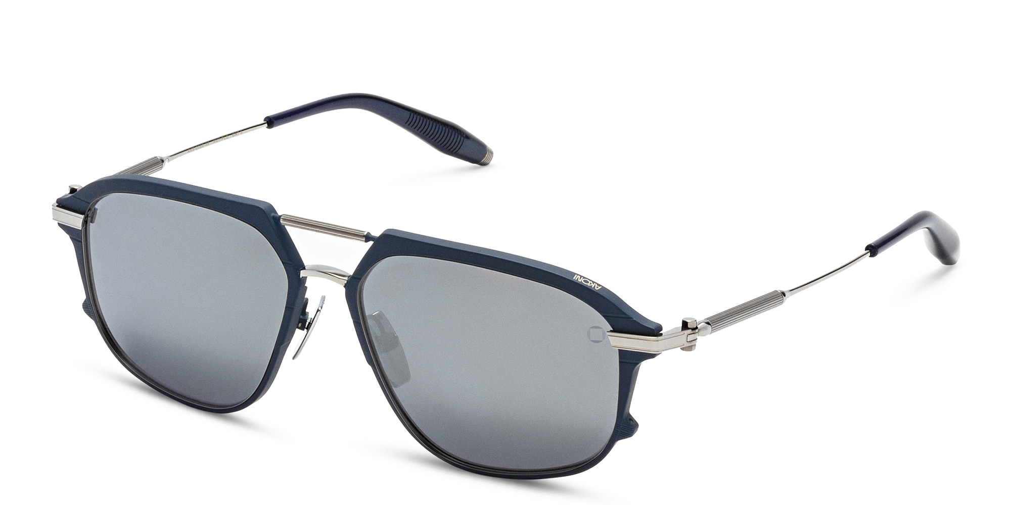 Shop AKONI Aviator Sunglasses in Black online.