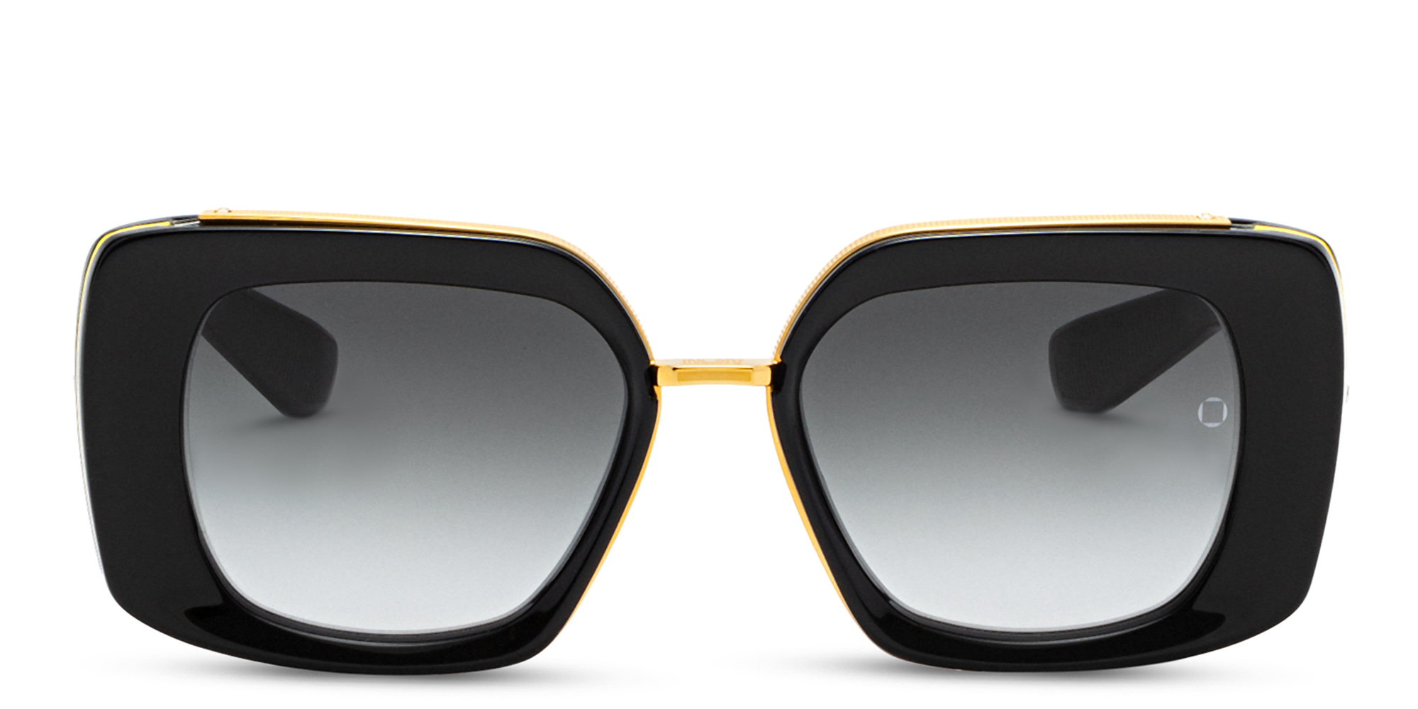 AKONI Square Sunglasses in Black – Product Photo 1