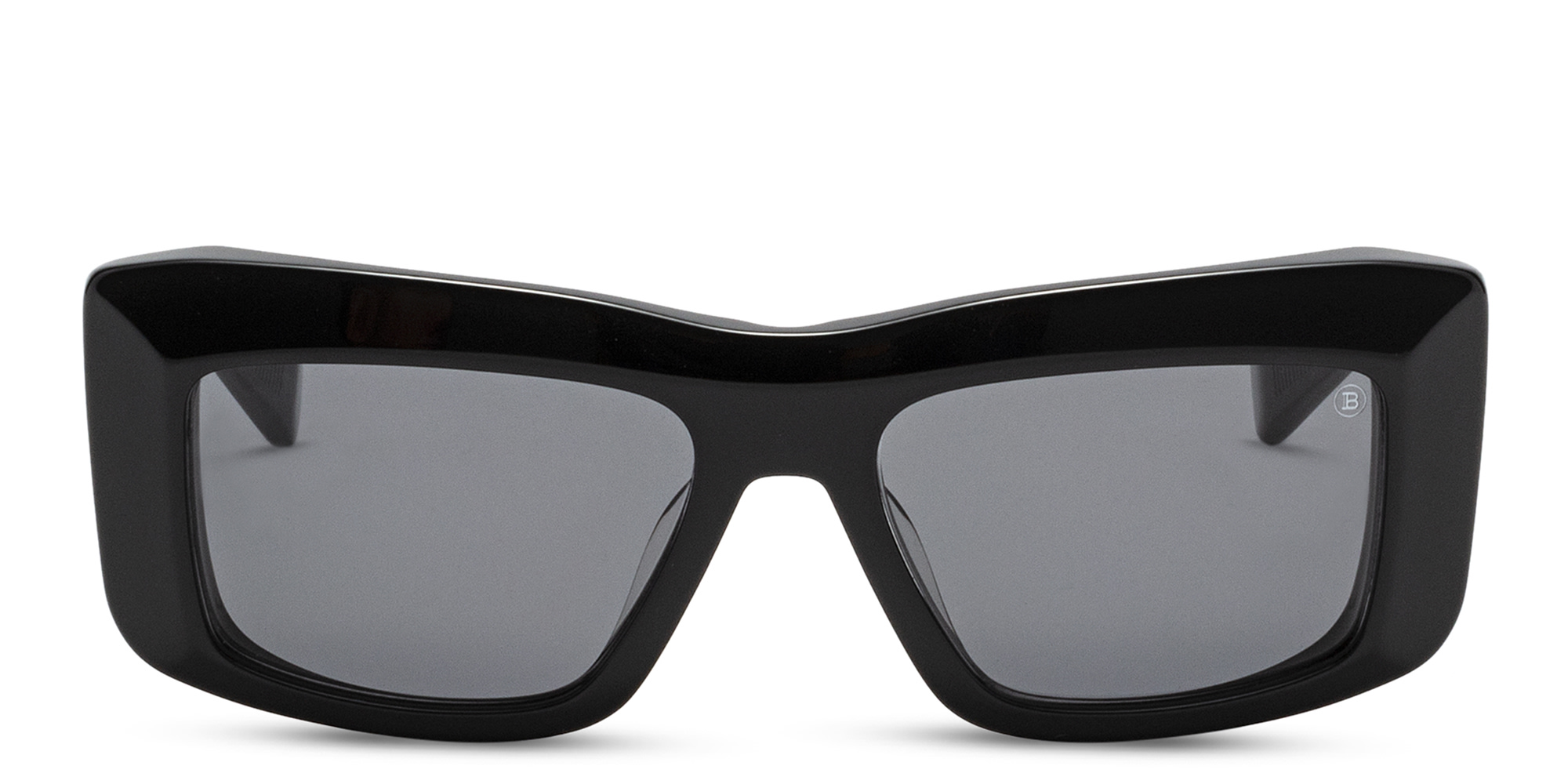 BALMAIN Unisex Rectangle Sunglasses in Black – Product Photo 1