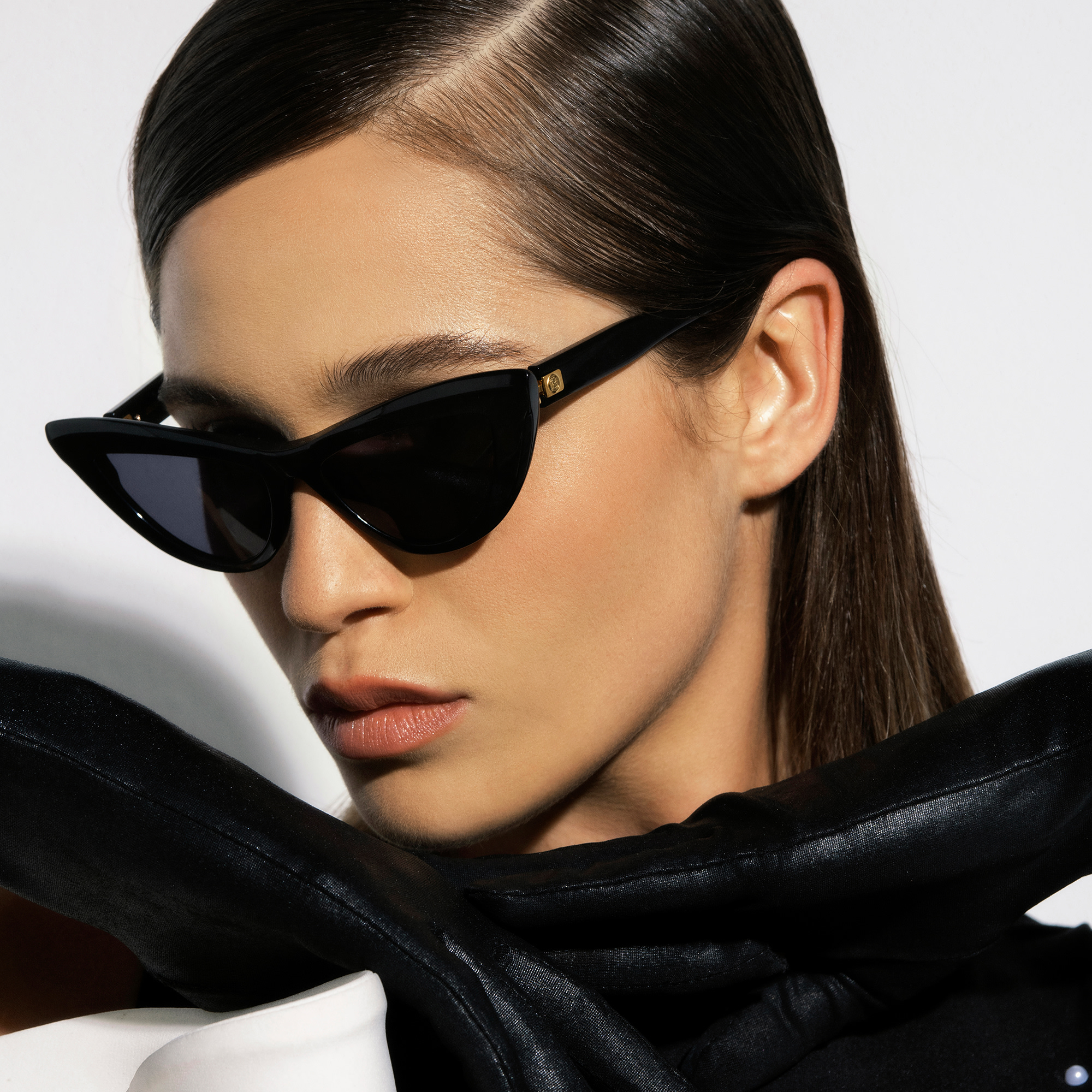 Shop BALMAIN Cat-Eye Sunglasses in Black online.