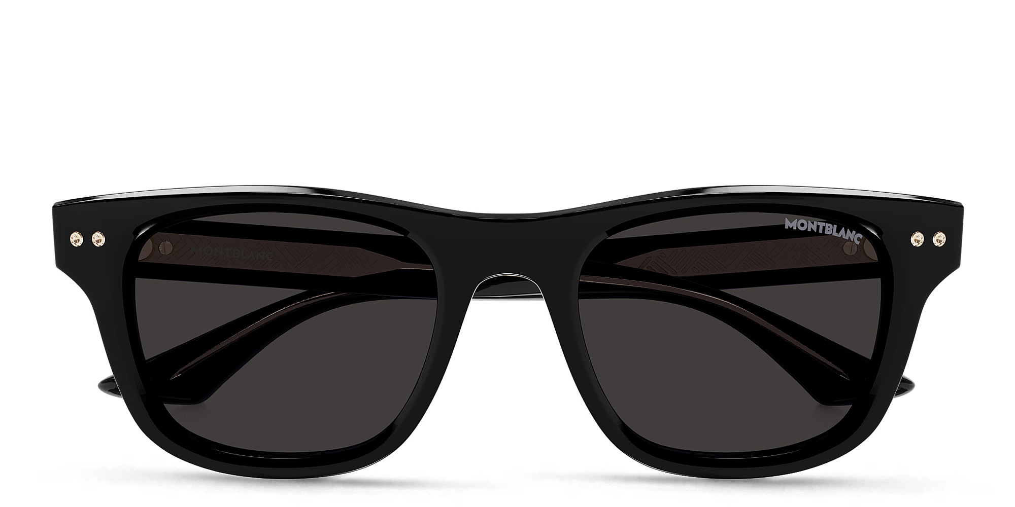 MONTBLANC Rectangle Sunglasses in Black – Product Photo 1