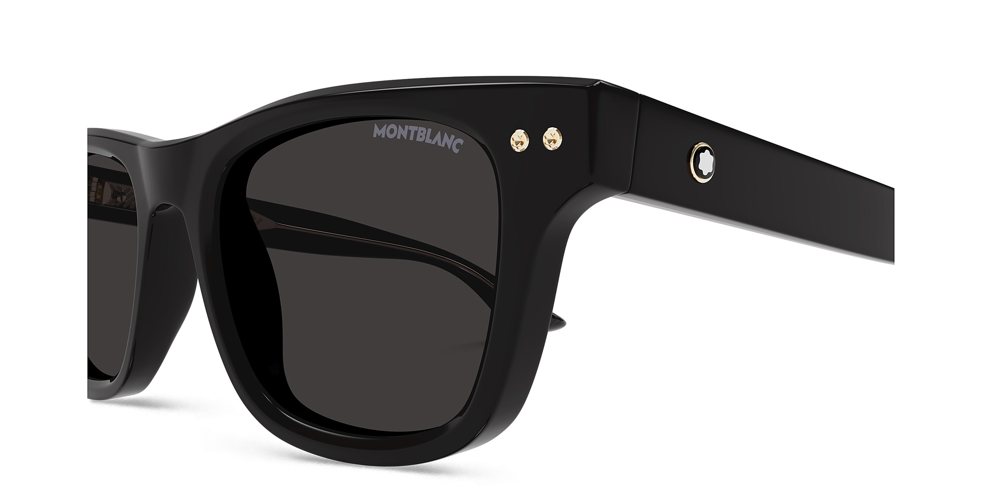 MONTBLANC Rectangle Sunglasses in Black – Product Photo 3