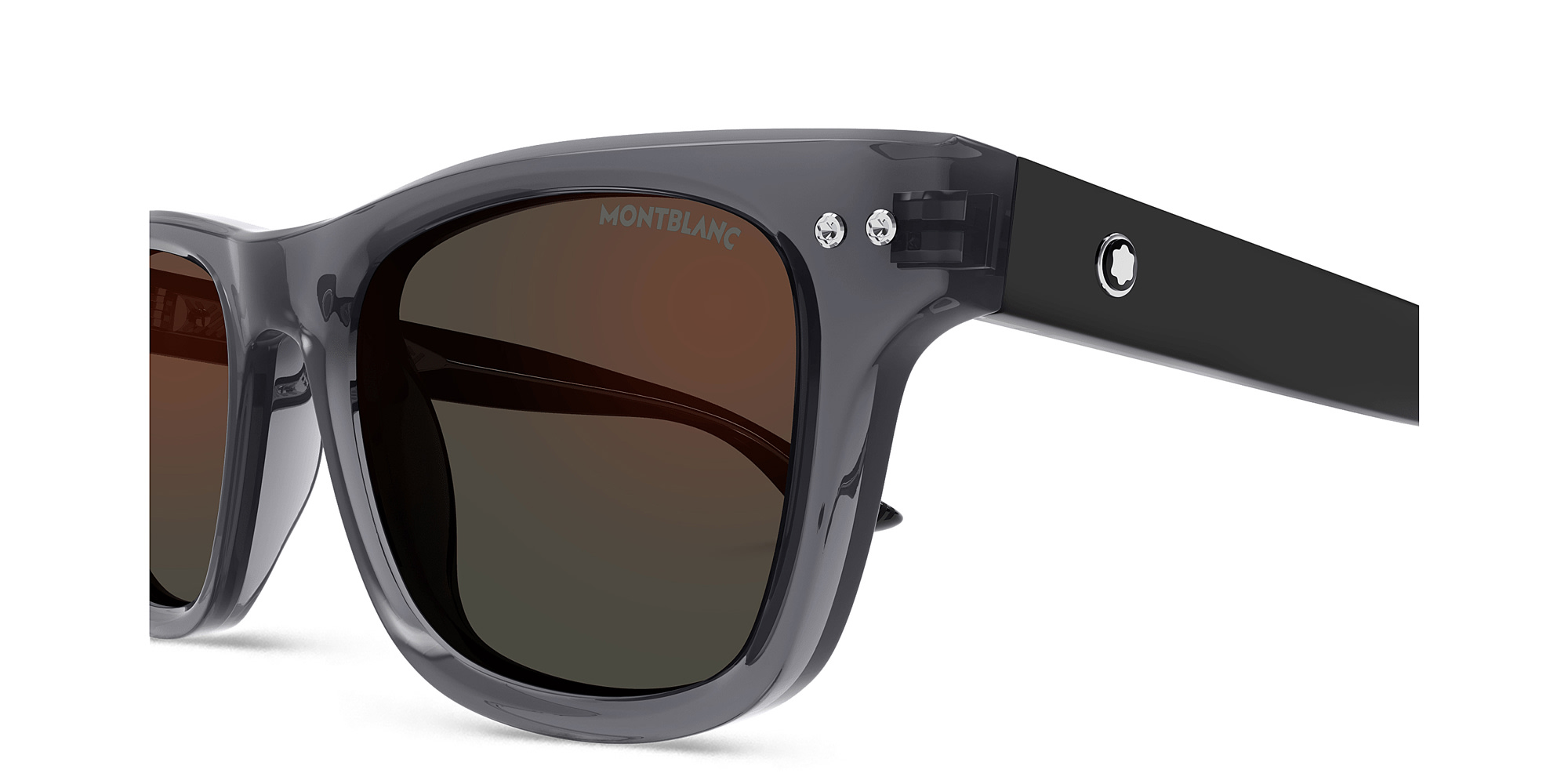 MONTBLANC Rectangle Sunglasses in Grey – Product Photo 3